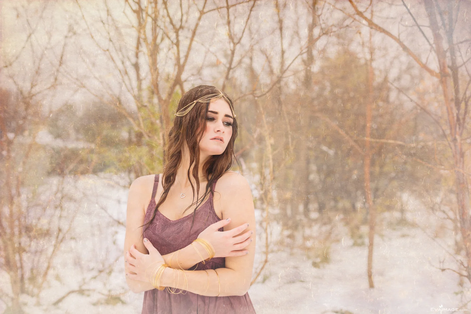 Bohemian Girl Winter Portrait