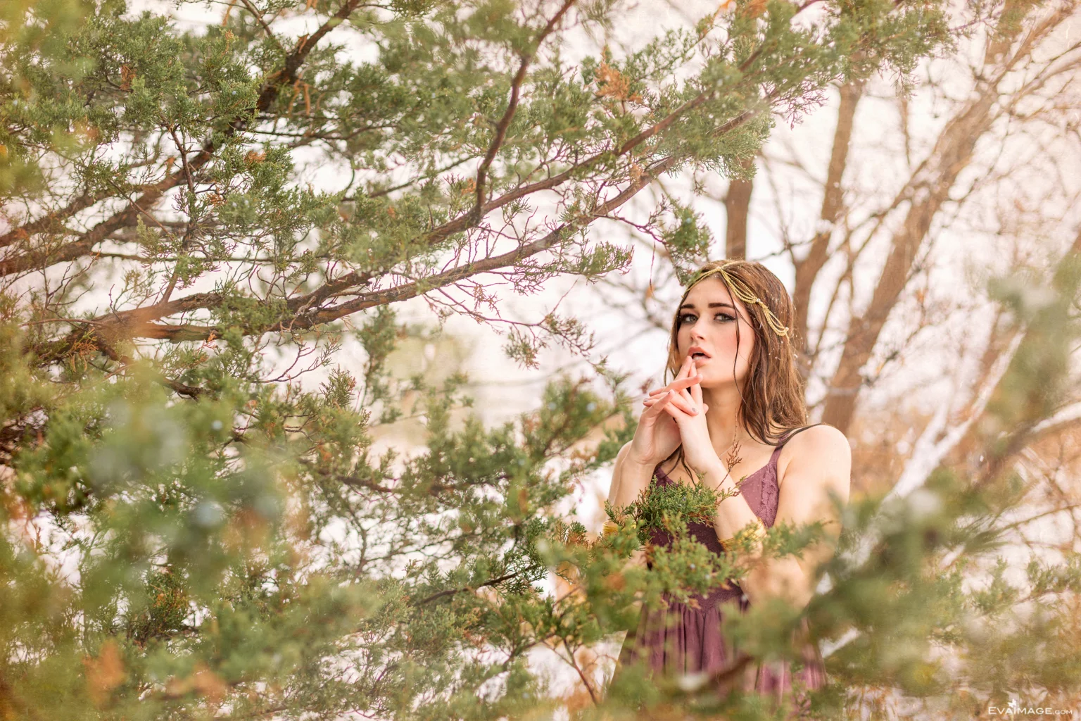 Bohemian Girl Winter Portrait
