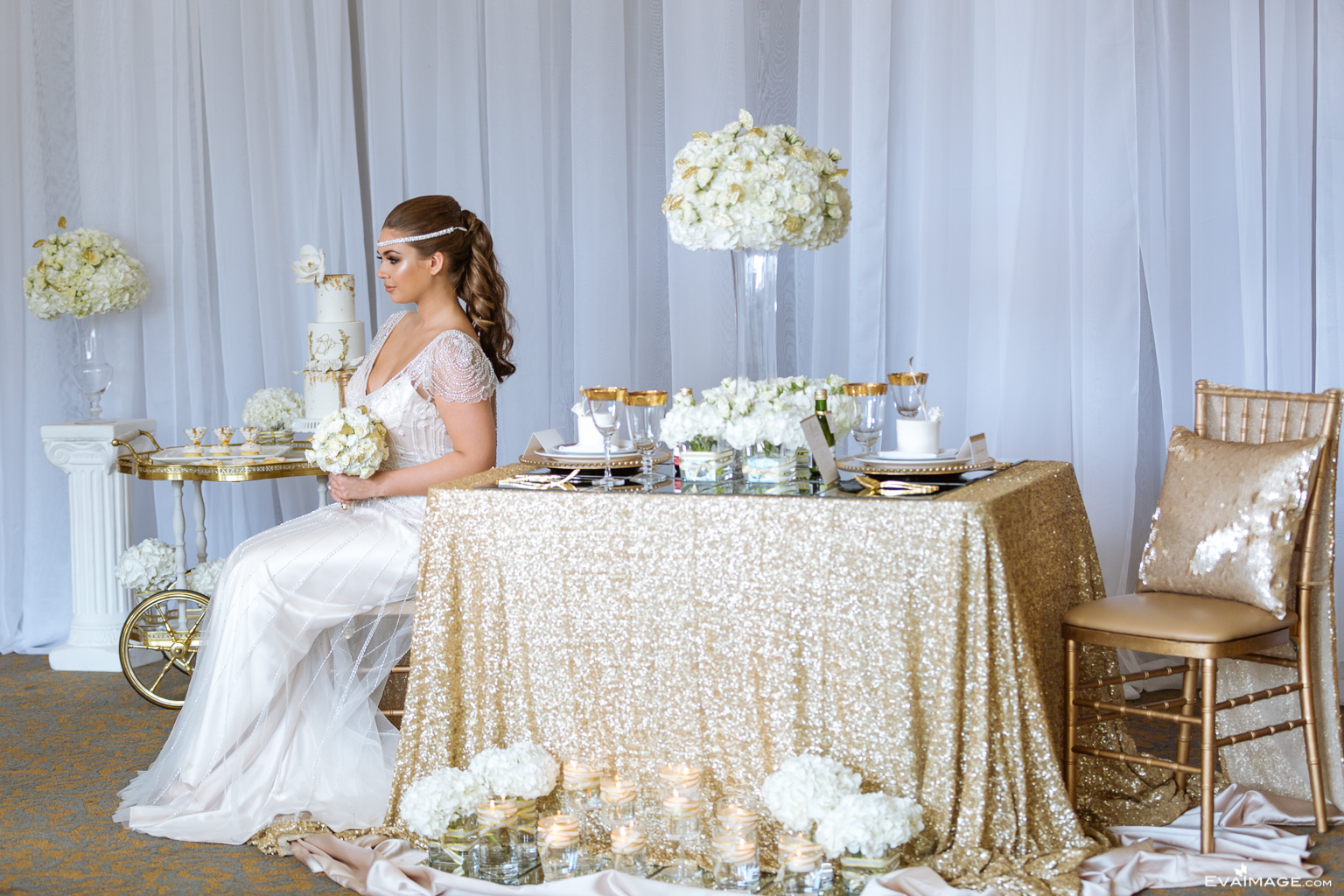  Savoy Event Venue Gold and White Wedding Inspiration 