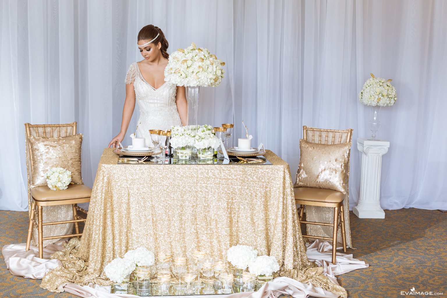  Savoy Event Venue Gold and White Wedding Inspiration 