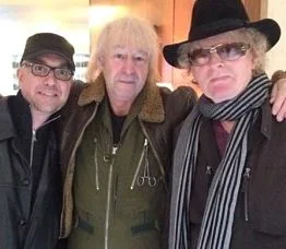 The author with Pete Watts, Ian Hunter.