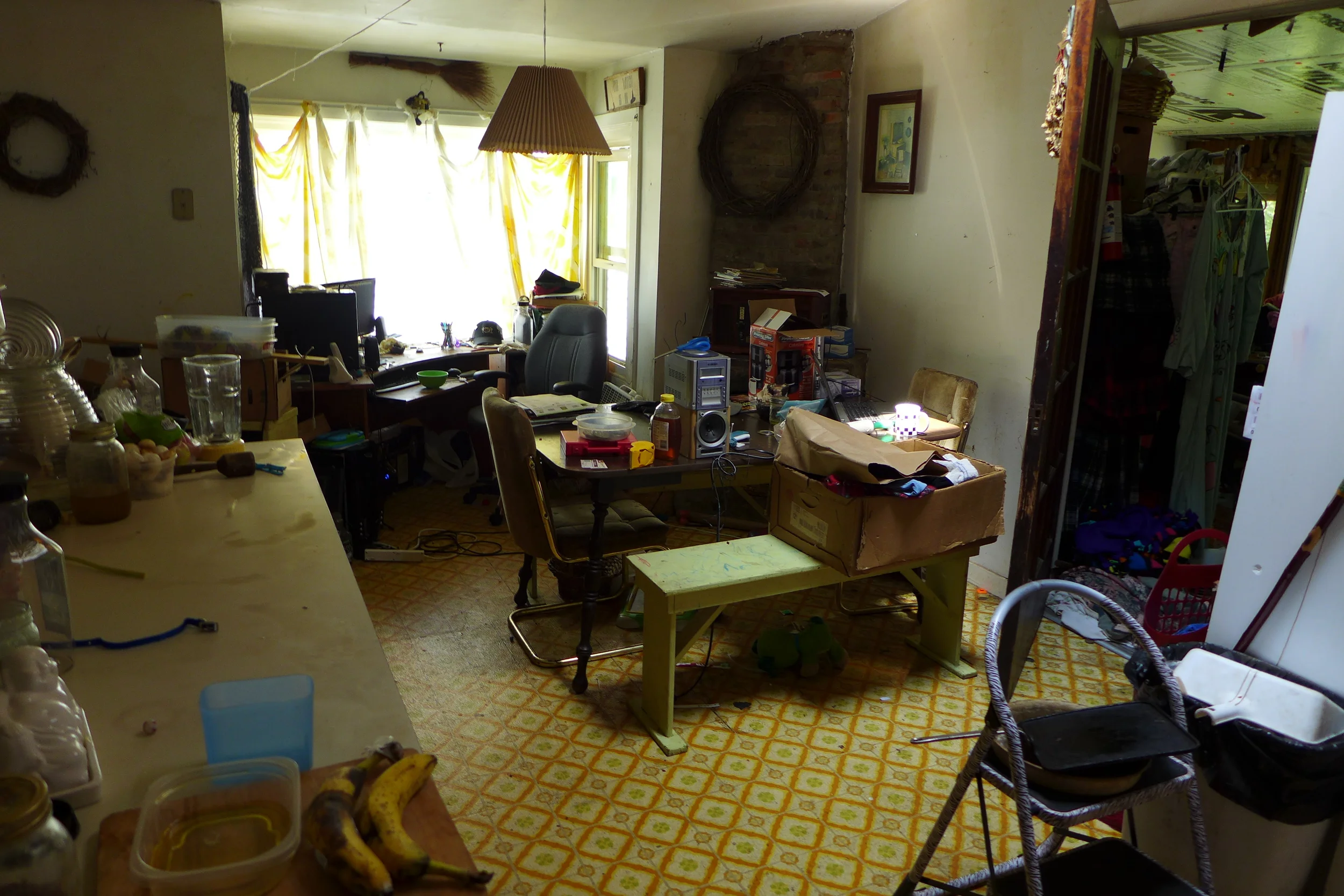 This is the kitchen. I literally stuck to the floor.
