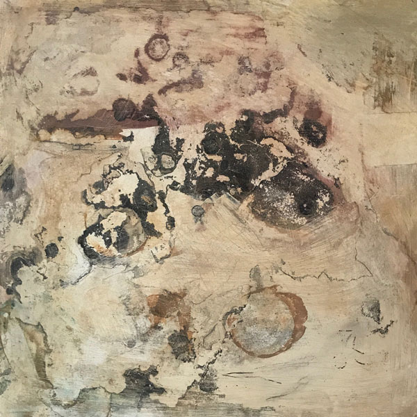 A Line Between Integration and Diaspora #5, 2017 mixed media on masonite 12 x 12 inches