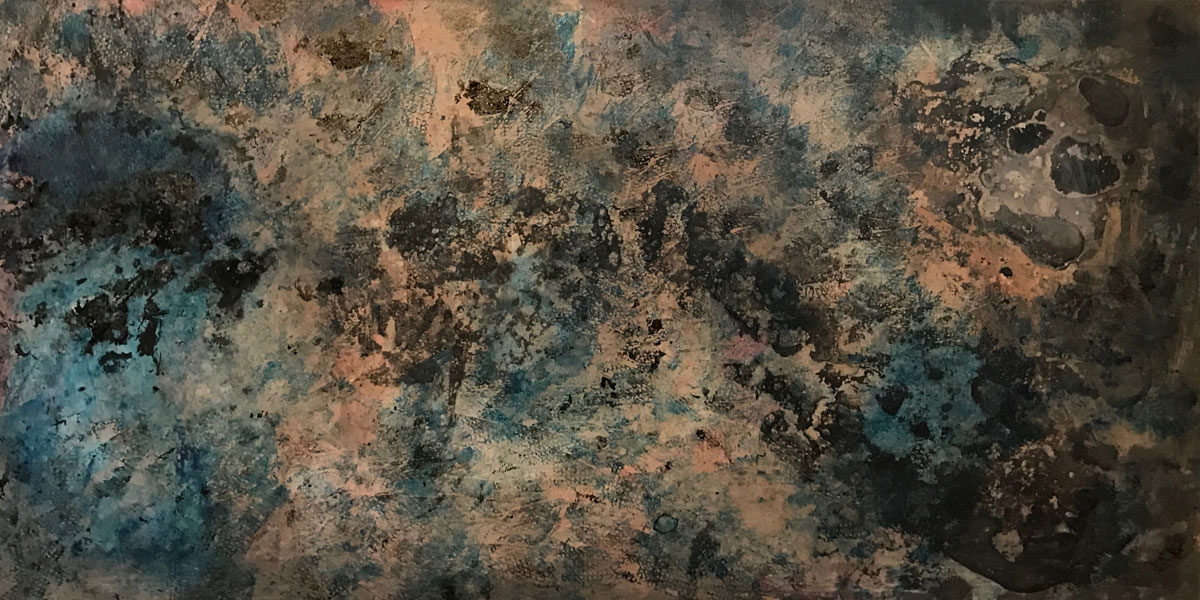A Line Between Integration and Diaspora #10, 2017 mixed media on masonite 12 x 24 inches