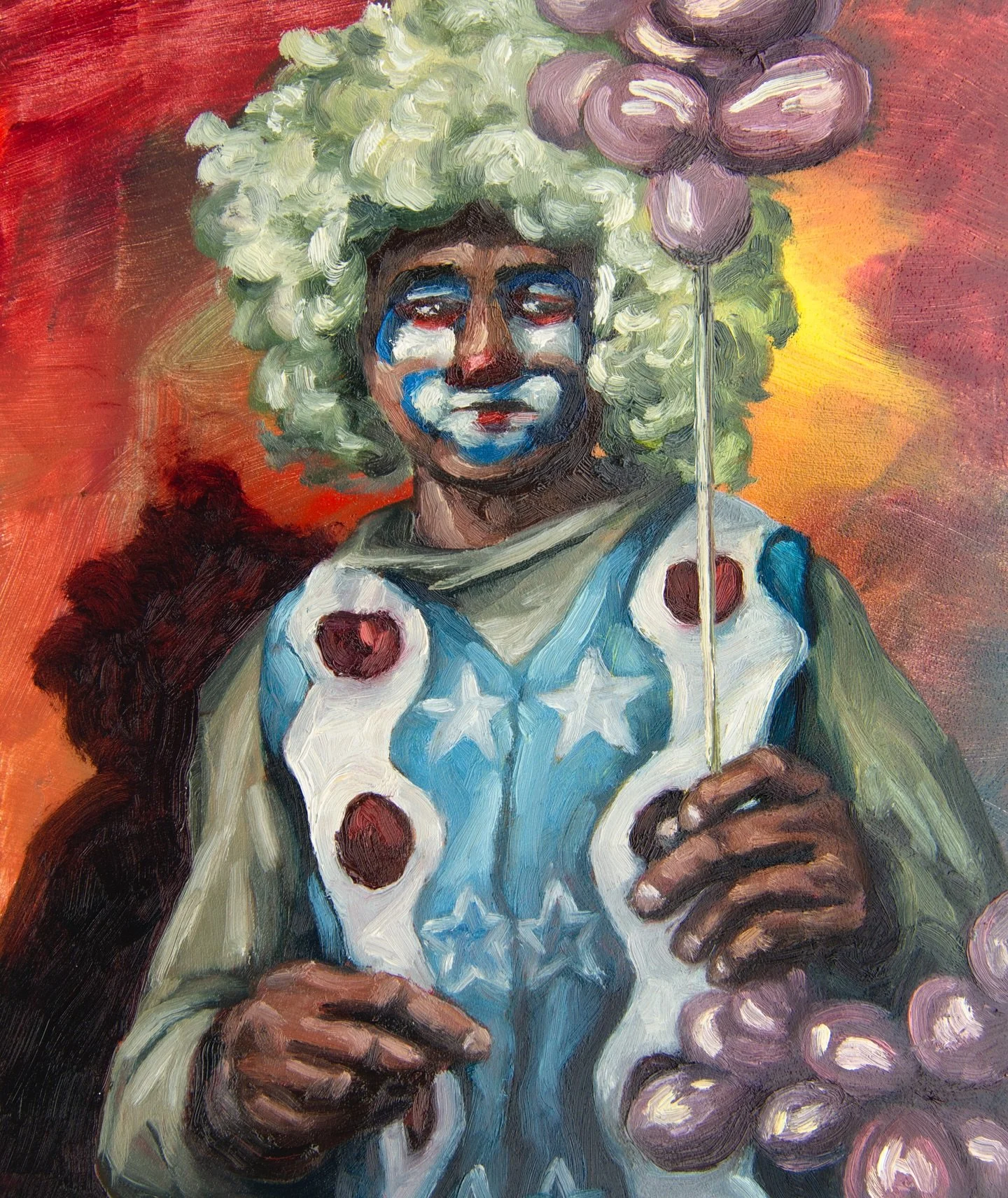Study of a clown, from a black and white photo I took in Mexico years back. 8x10in oil
.
.
#painting #oilpainting #portrait #portraitpainting #art #oilstudy #newmexicoart #newmexicoartist #cloudcroft #southwestart #westernart #contemporaryart