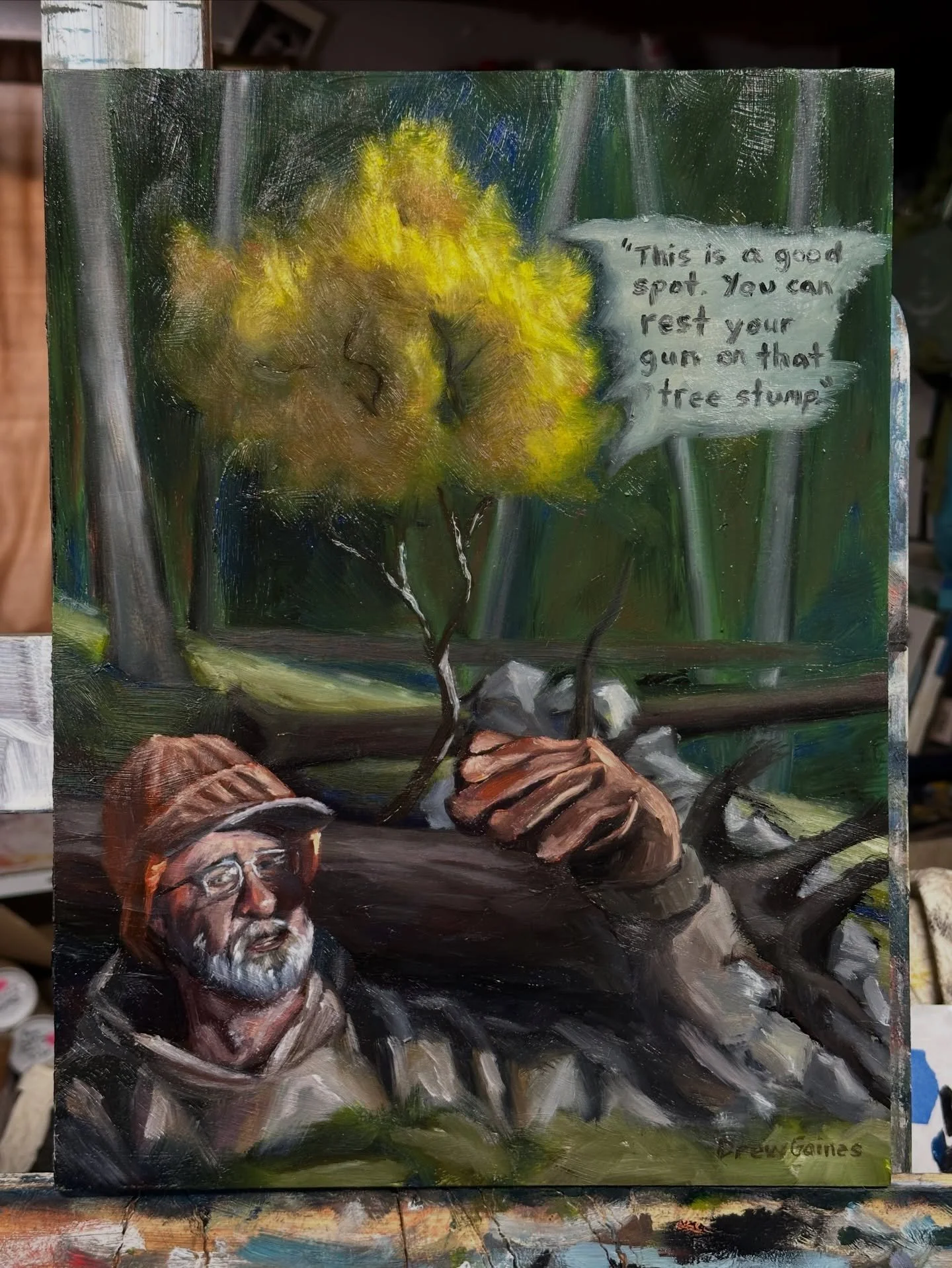 Deer hunting with my dad. Oil on panel, 11x14in
.
.
#oilpainting #painting #art #newmexicoartists #newmexicoart #hunting #deerhunt #cloudcroft