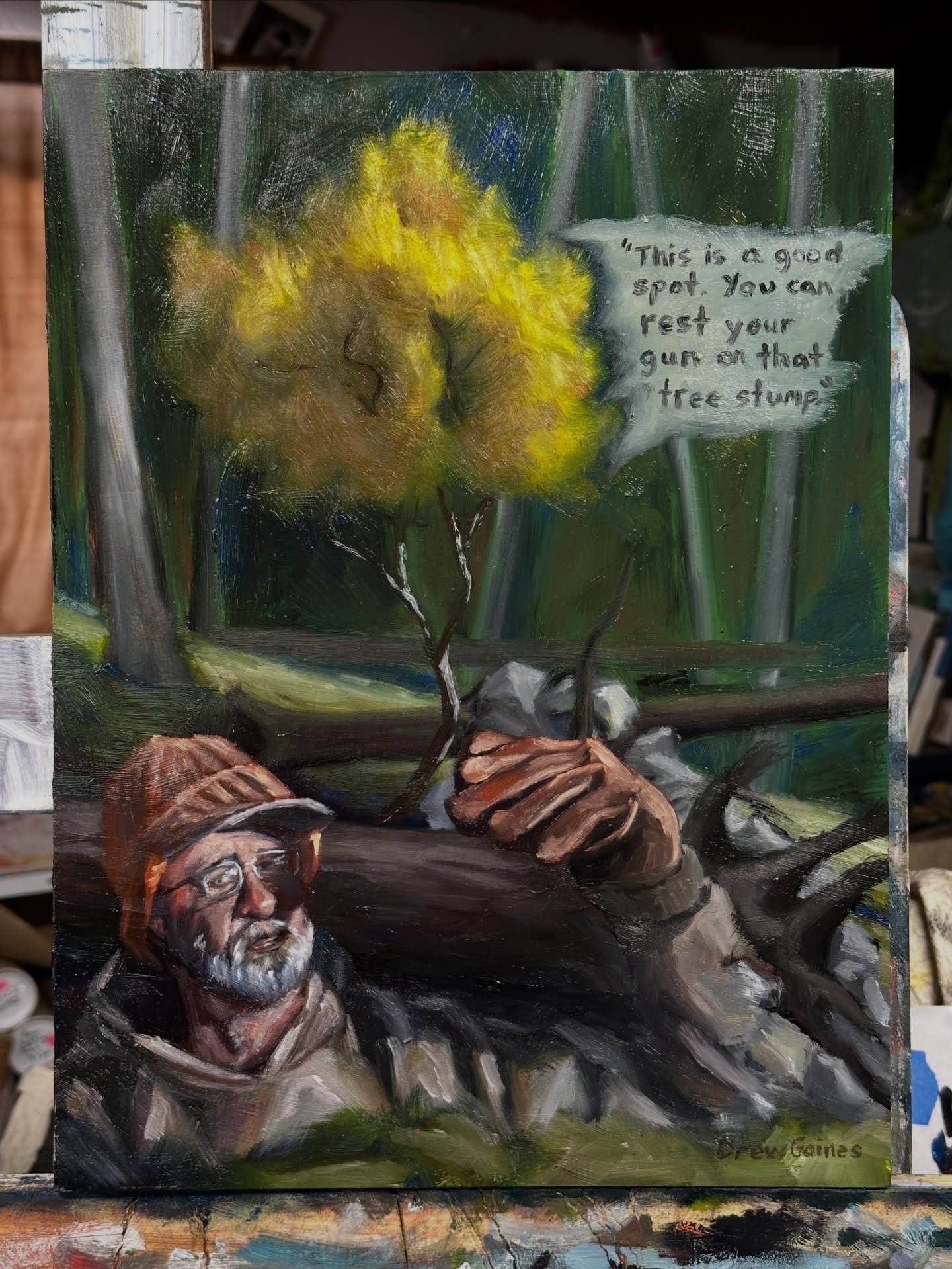 Deer hunting with my dad. Oil on panel, 11x14in
.
.
#oilpainting #painting #art #newmexicoartists #newmexicoart #hunting #deerhunt #cloudcroft