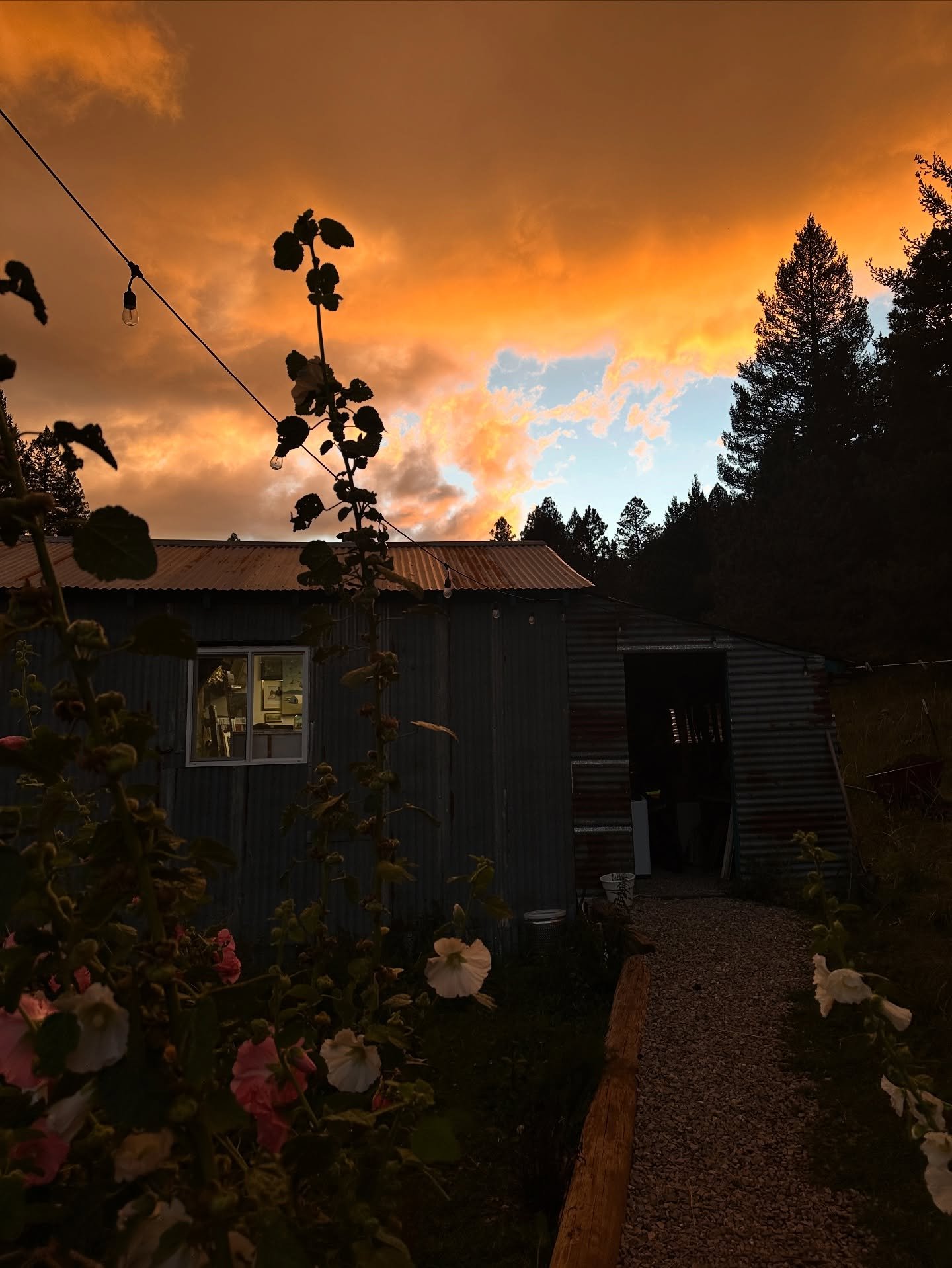 They don&rsquo;t call it Cloudcroft for nothing&hellip;the studio against a beautiful fall sunset