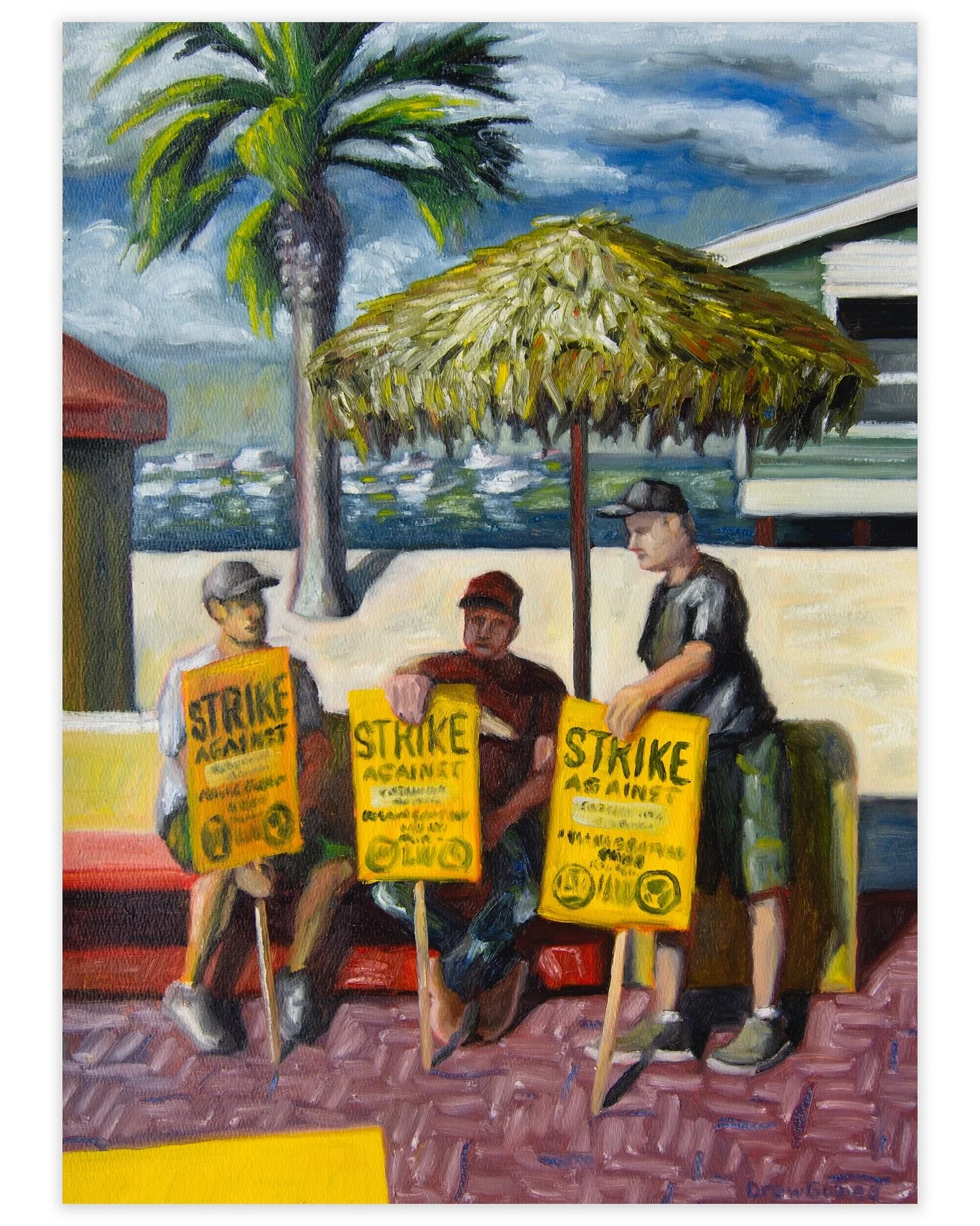 Strike of the Inland Boatmen, oil pigment stick on coated paper
.
.
#laborday #laborday2025 #strike #inlandboatmen #union #oilpainting #painting #art #catalina #catalinaisland #rfpaints #oilstick #newmexicoartist #newmexicoart