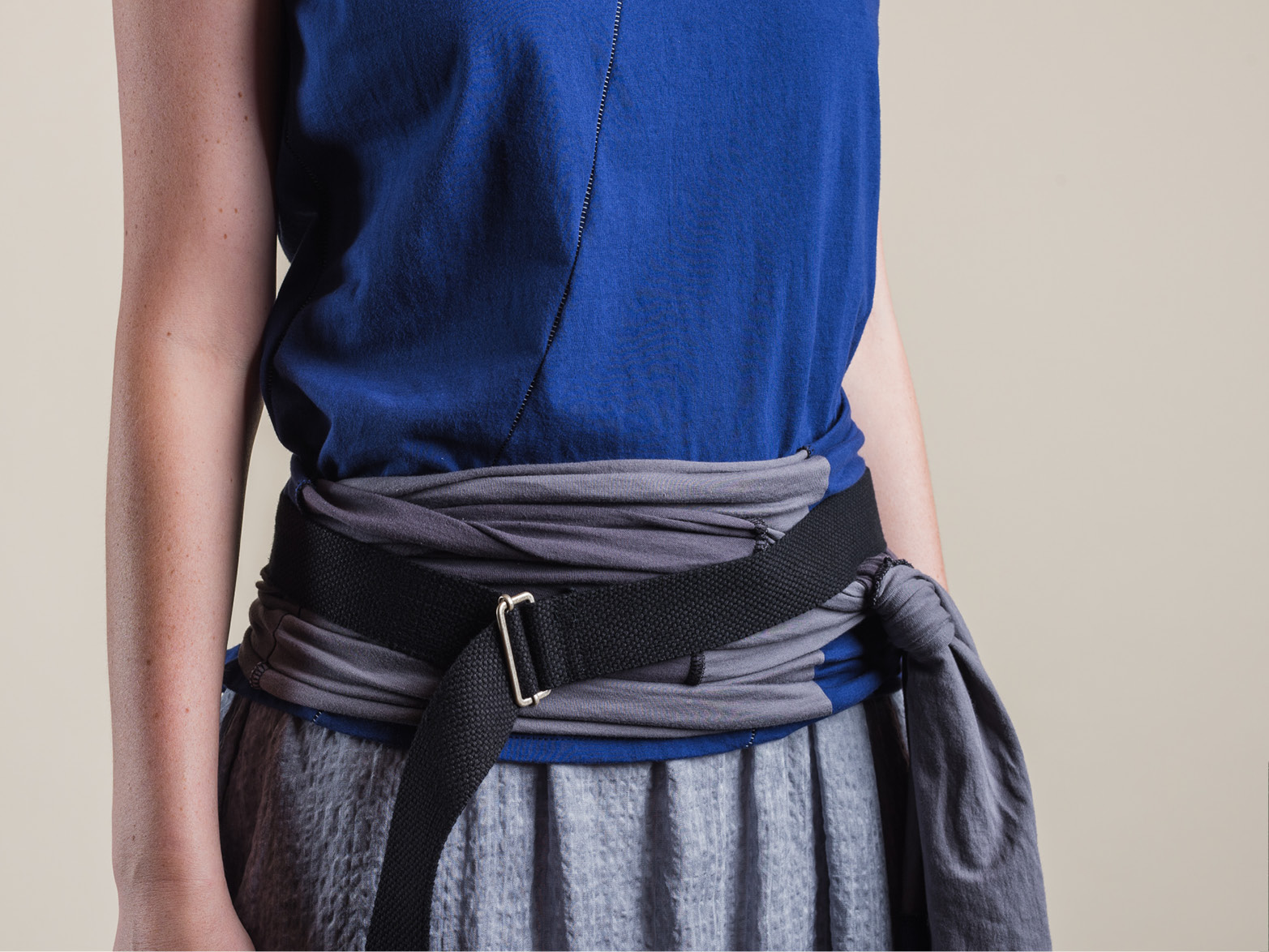 PERLA TANK, WILLOW SKIRT, ORGANIC SASH + SLIDER BELT