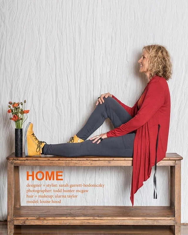 The terracotta Elixir Cardi will be back in stock in a week or so, as we have cut a few more in the remaining fabric. 
Thank you everyone who has supported us and your local retailer with buying pieces from this collection. 
It was created during unc