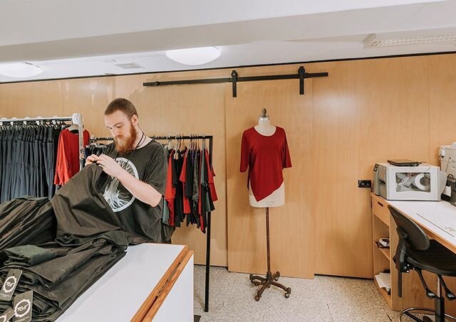 Meet Dakotah my son who is part of our family business. 
Dakotah has worked here for the past 2 1/2 years and personally checks every single garment. He snips off any loose threads, checks for any possible faults in the fabric or construction. 
He al