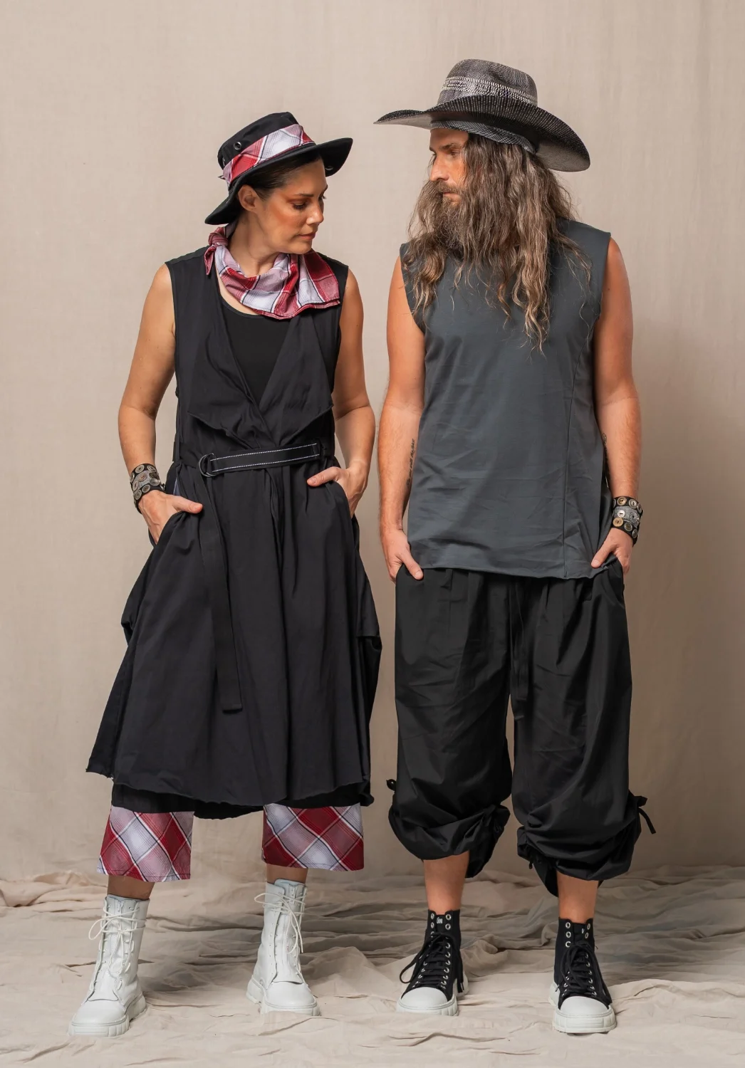 Wanderer Vest - Abby Top - Sundown Pants - Echo Bandana - Archie Long Tank - Ada Pants