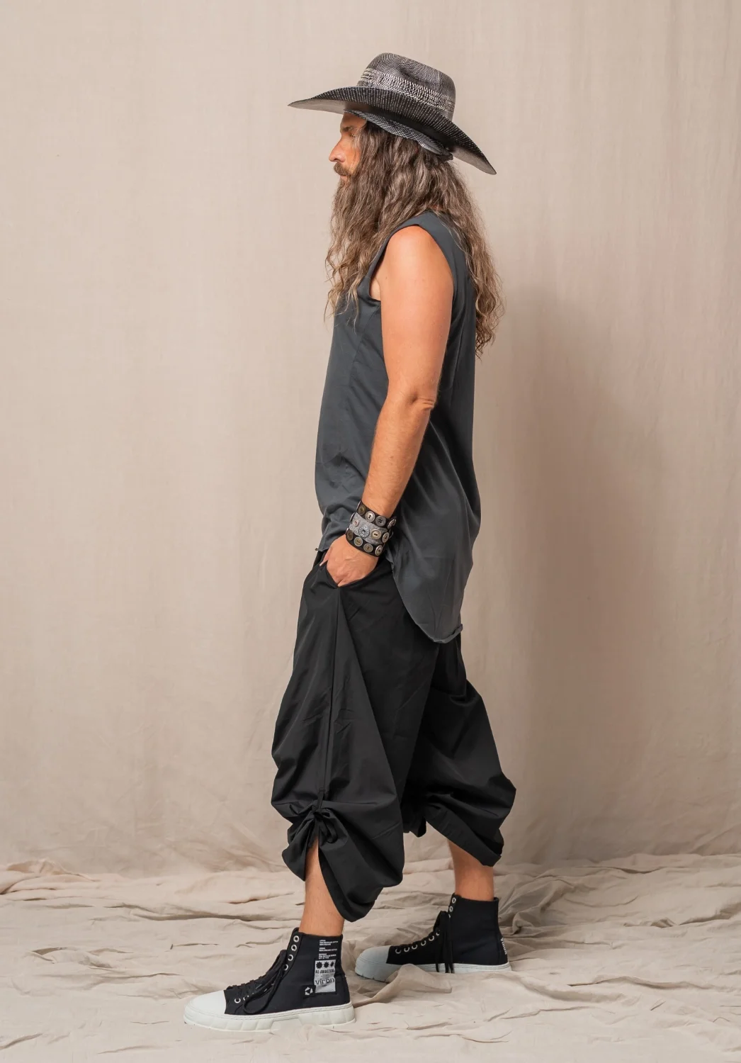 Archie Long Tank - Ada Pants (tied up)