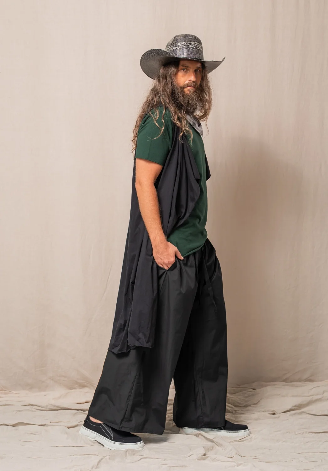 Wanderer Vest - Bandsome Tee - Ada Pants - Rider Scarf