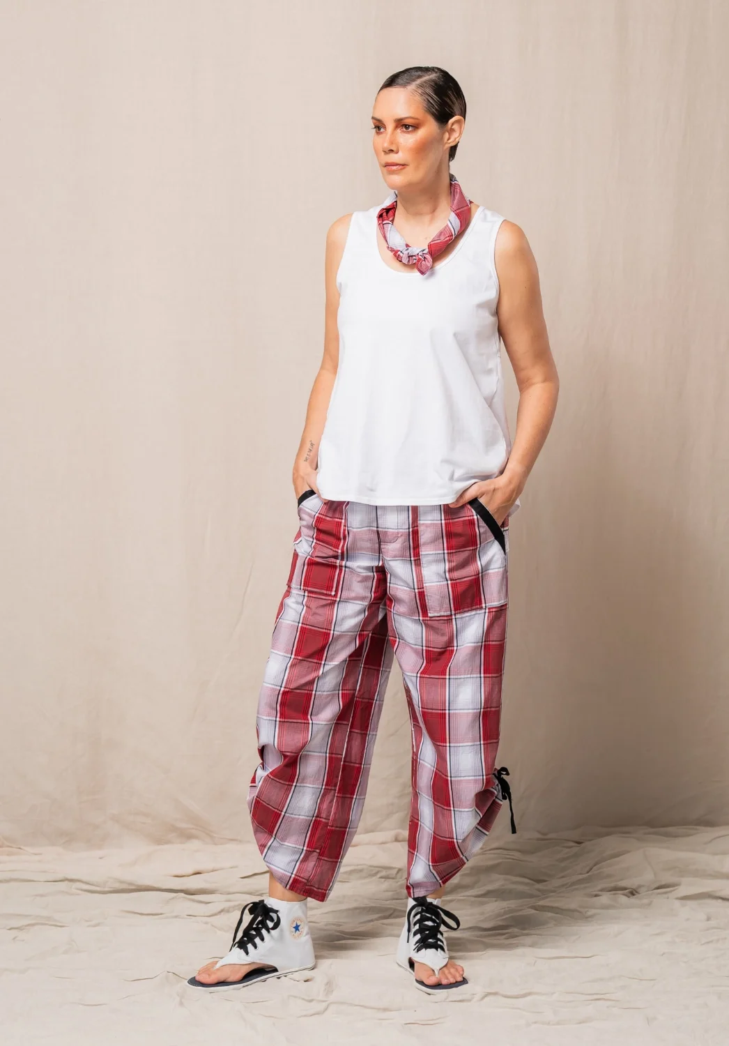 Abby Top Stretch Cotton - Echo Pants - Echo Bandana