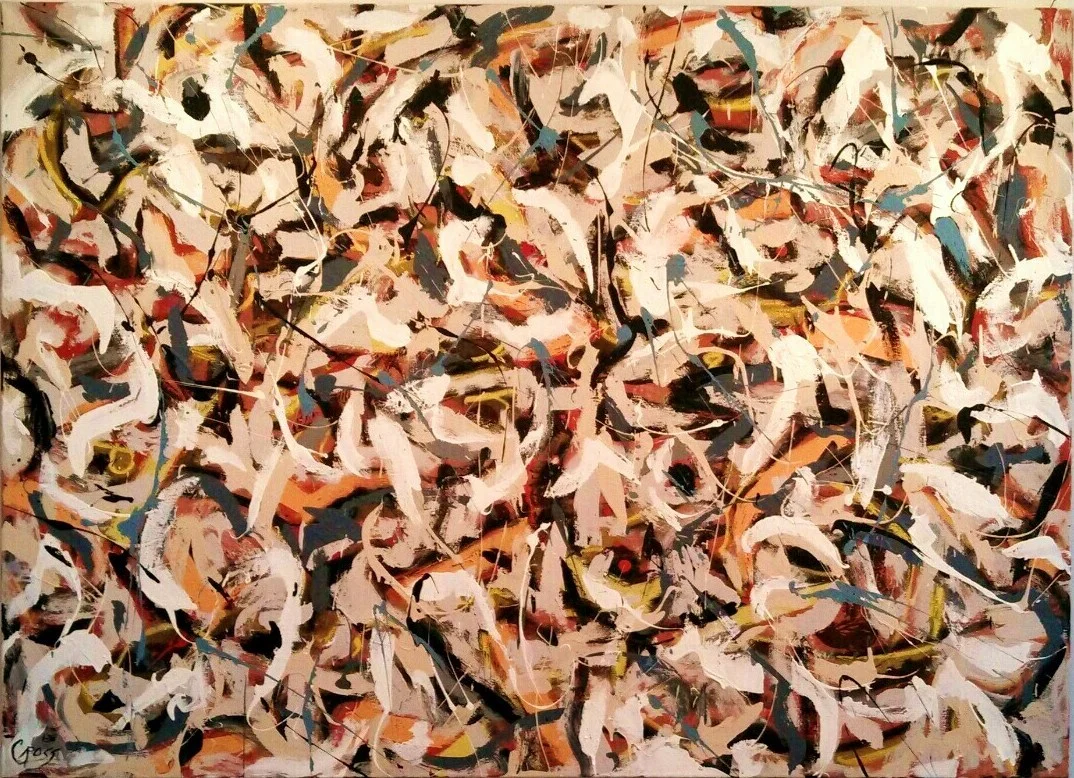 "Rio 2015"&nbsp;&nbsp; Acrylic on canvas, 52 by 72 inches