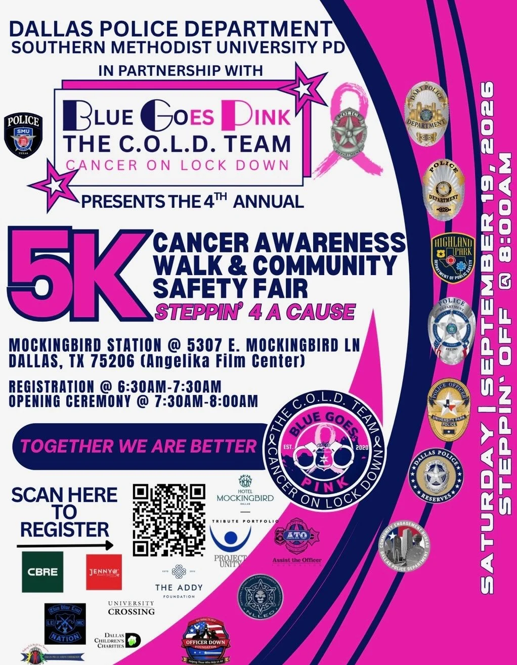 Blue Goes Pink 5K and Safety Fair - September 19