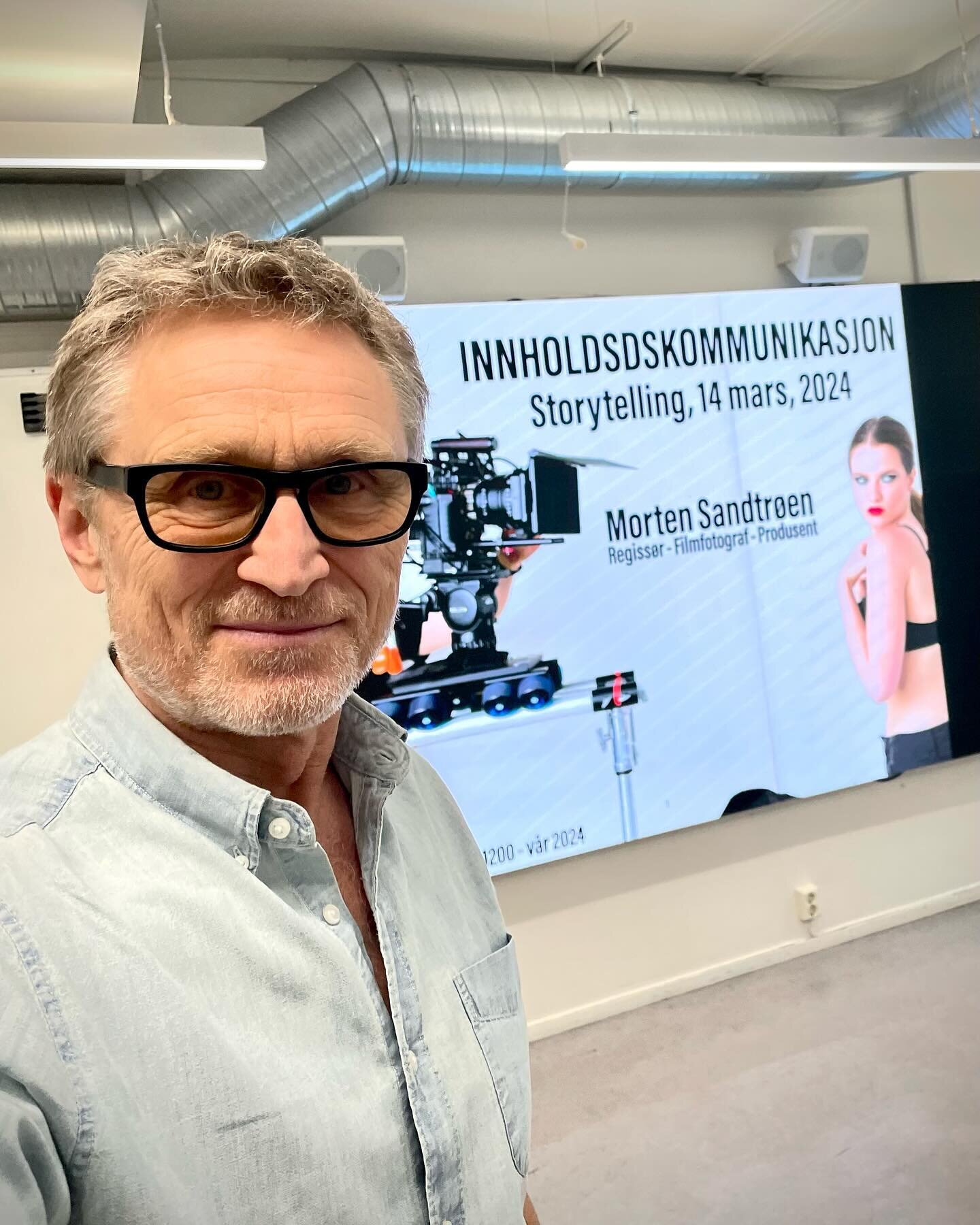 Back at it. This time 100+ first year bachelor students at @hkristiania and the subject is Content Communication. First two sessions Storytelling and Pre-production. Great group of students and I&rsquo;m looking forward to seeing stories come alive i
