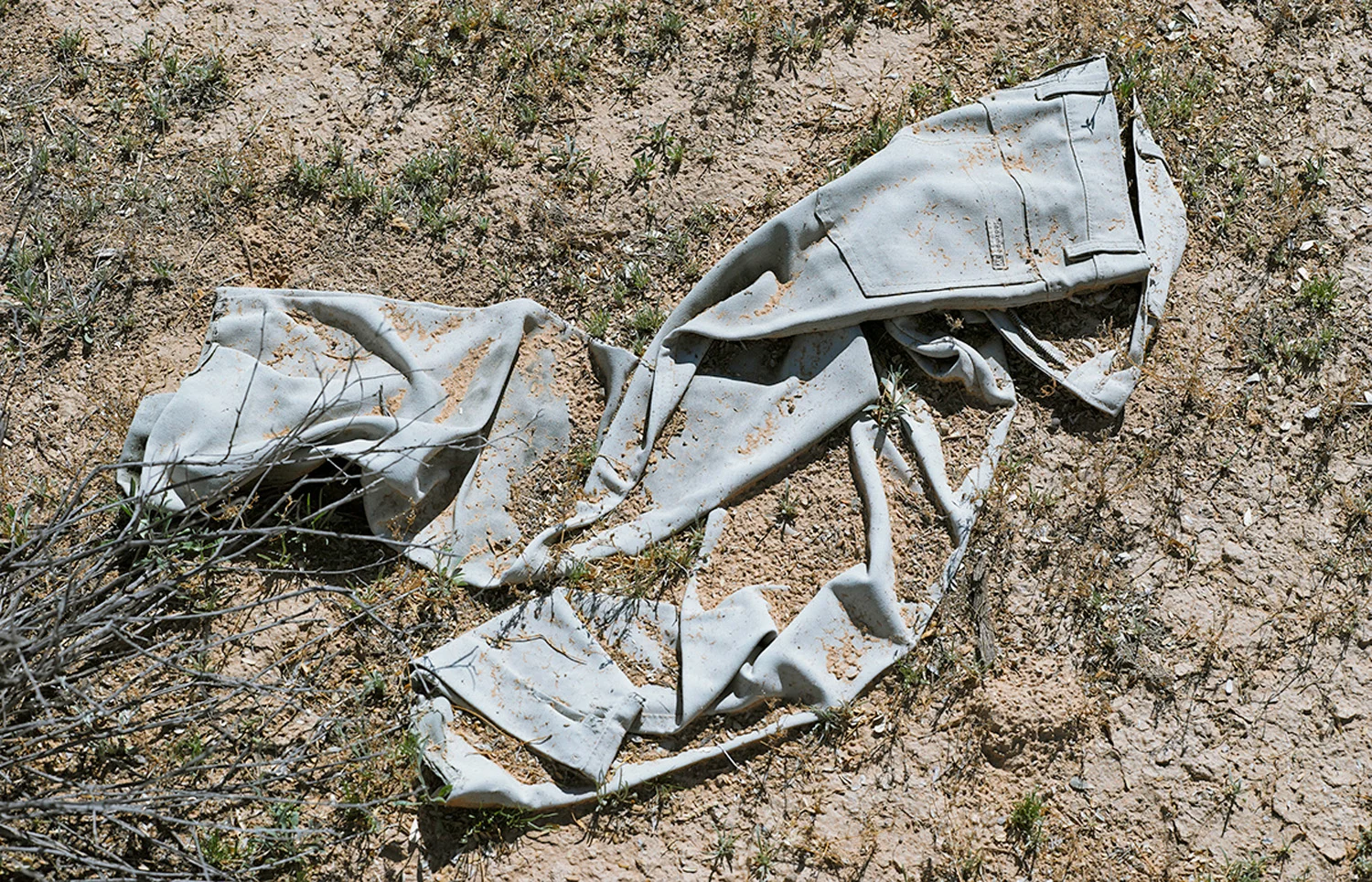 Pants found in dirt south of the Camino del Diablo, 2013