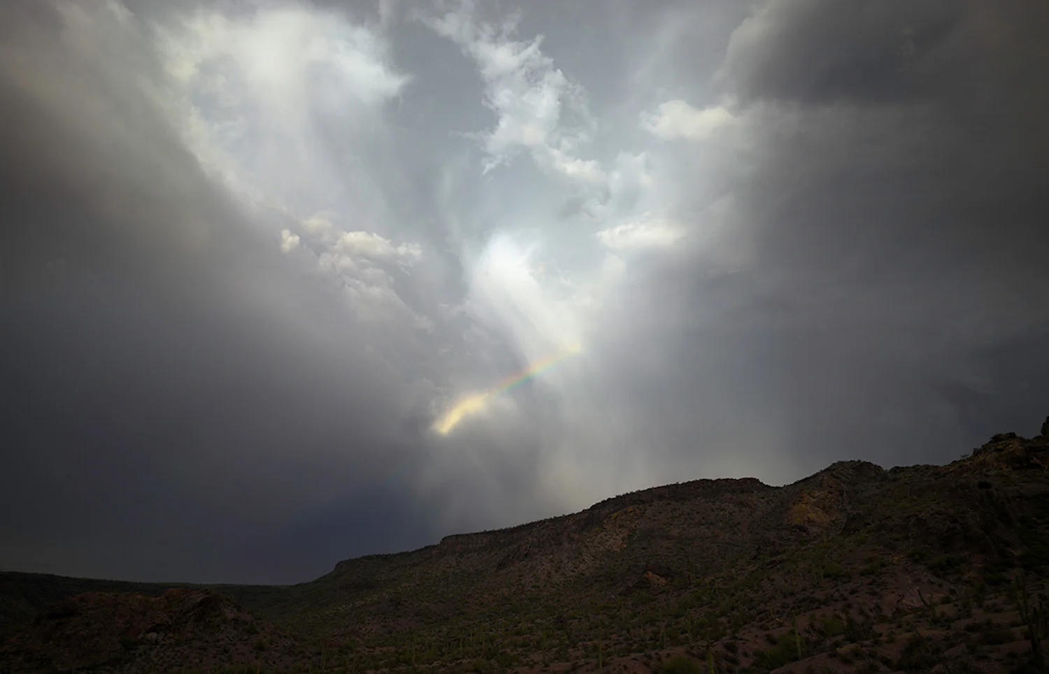 Rainbow after summer storm, Sauceda Mountains, 2013
