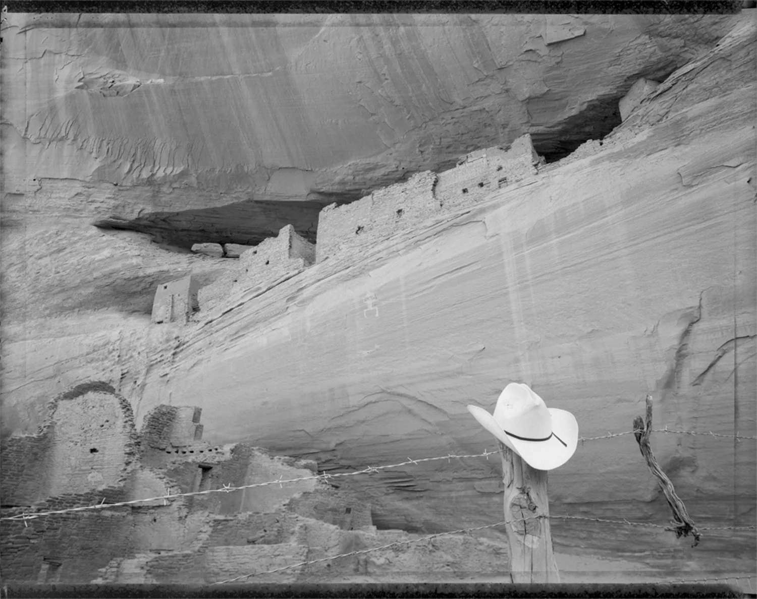 Sears hat at White House ruins, Canyon de Chelly, Arizona, 1987