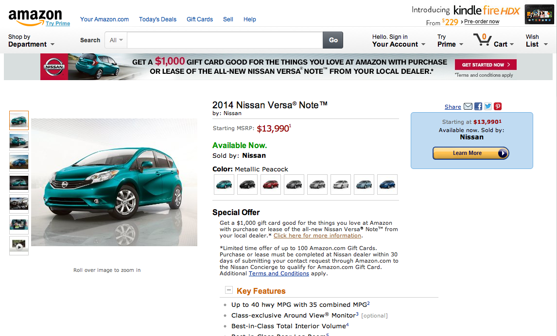 THE FIRST CAR EVER SOLD THROUGH AMAZON - TITO MELEGA