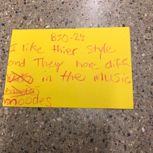 I love the spelling of B52s and moods. #lastweekatgirlsrockcamp #werock #girlsrockcamp @theb52sband @thekatepierson @cindywilsonmusic