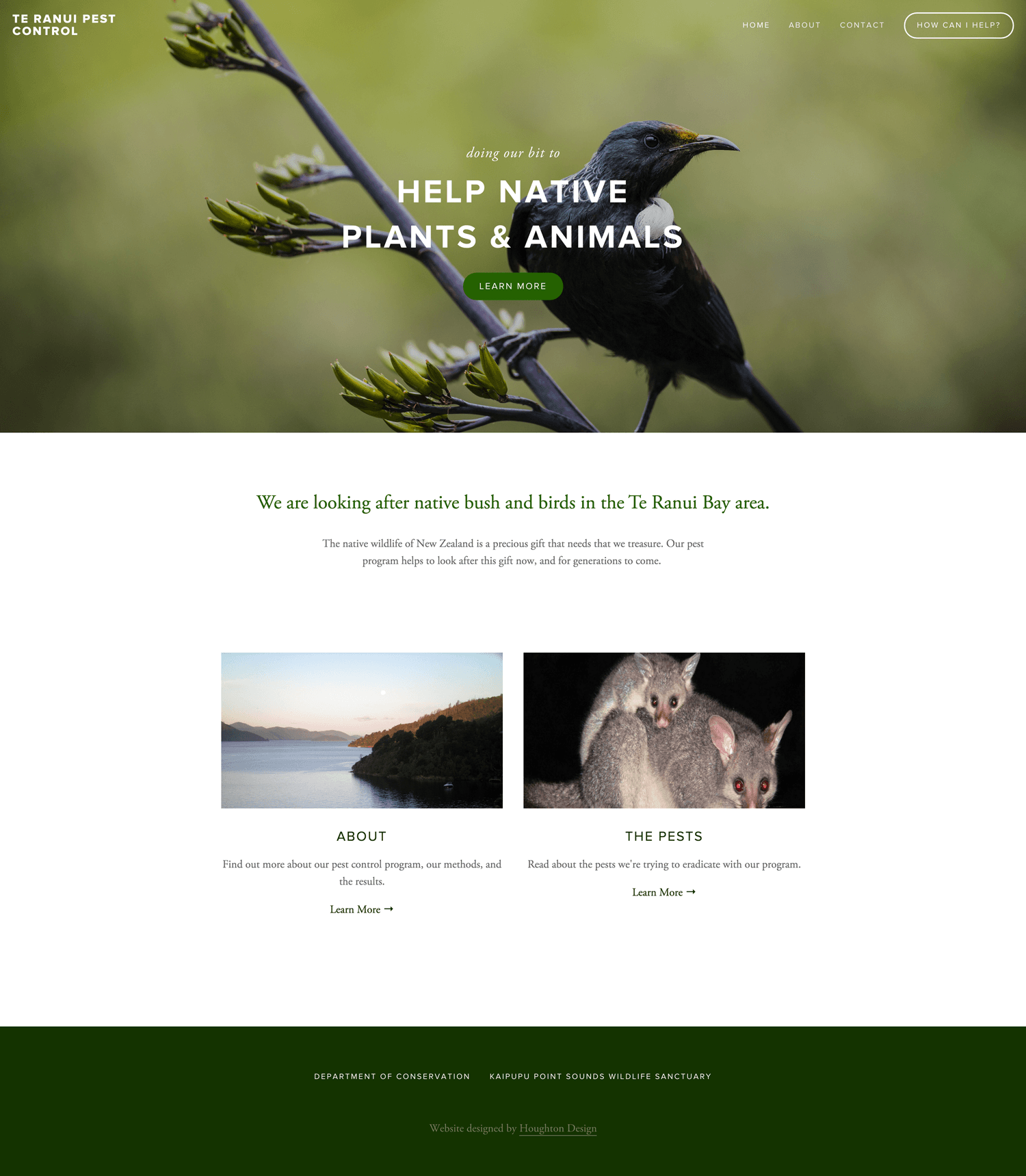 Squarespace site for Te Ranui Pest Control