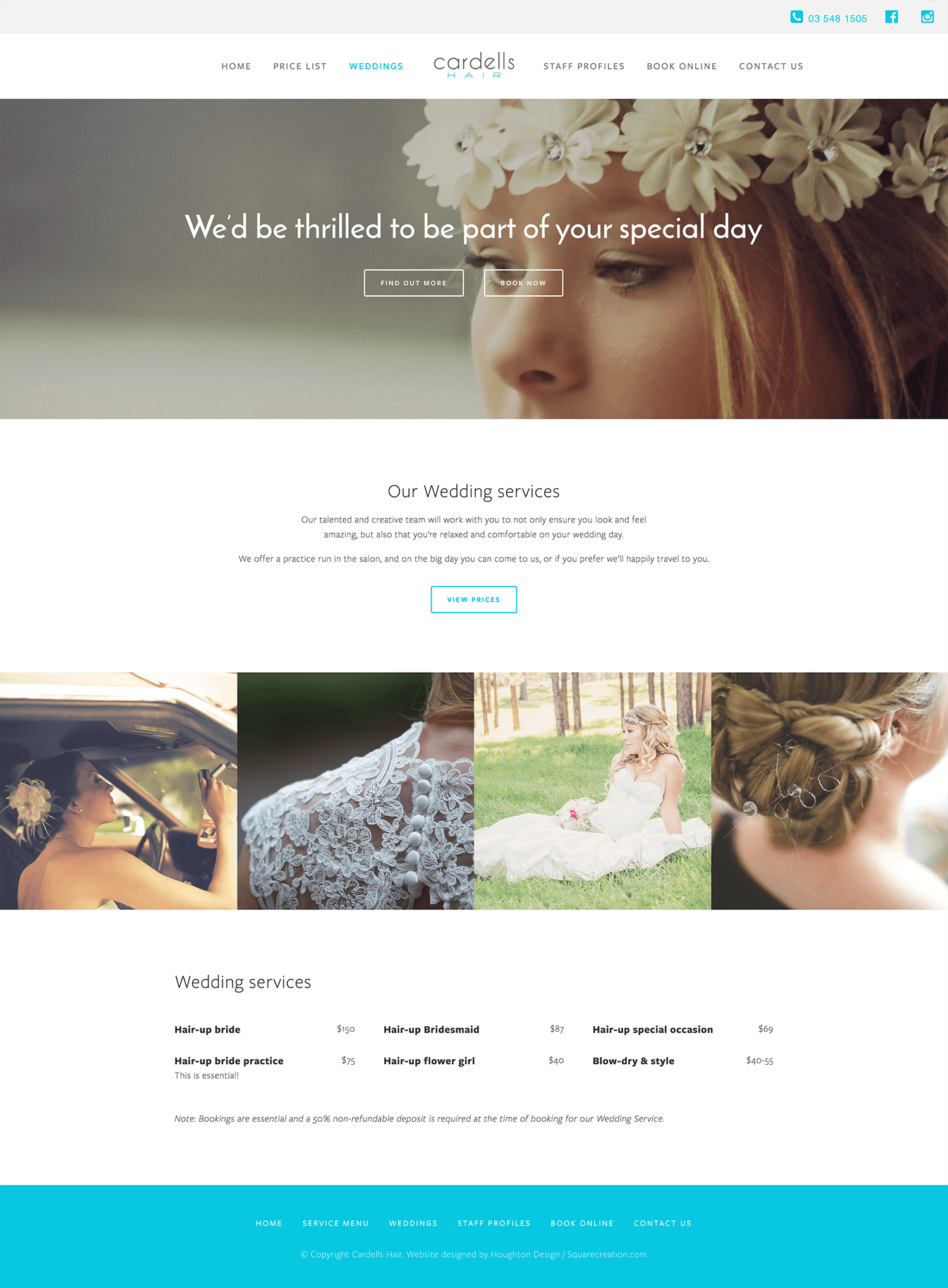 Cardells Hair - Wedding page