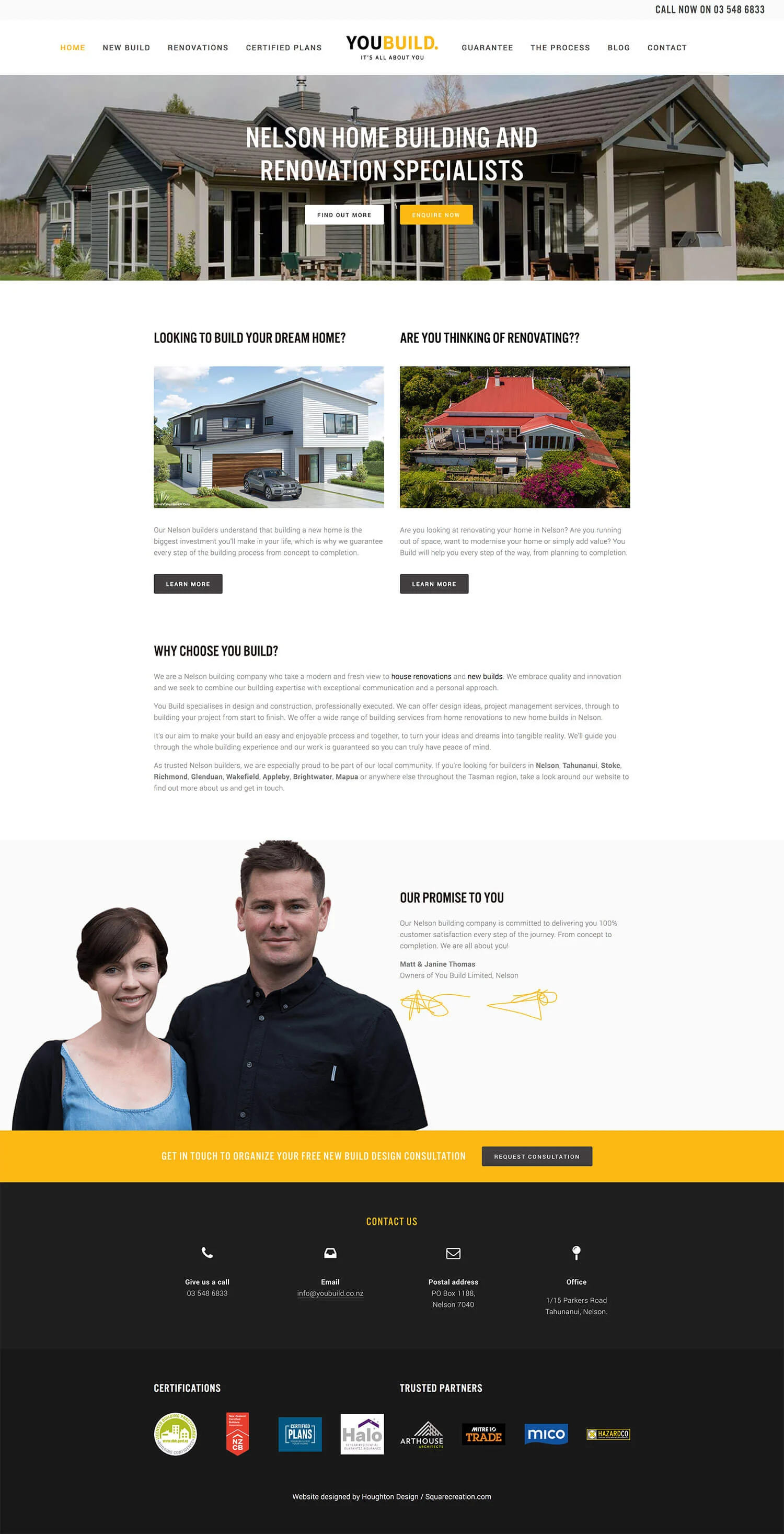 Squarespace website for You Build