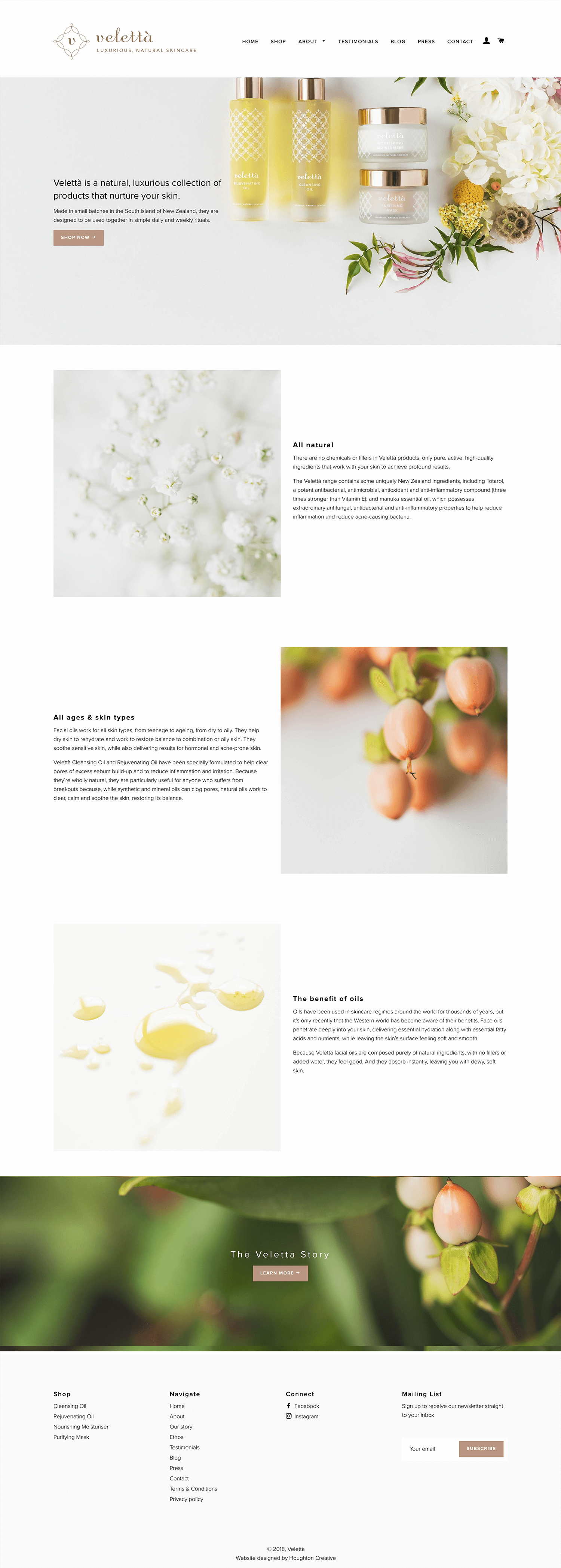 Velettà Skincare about page