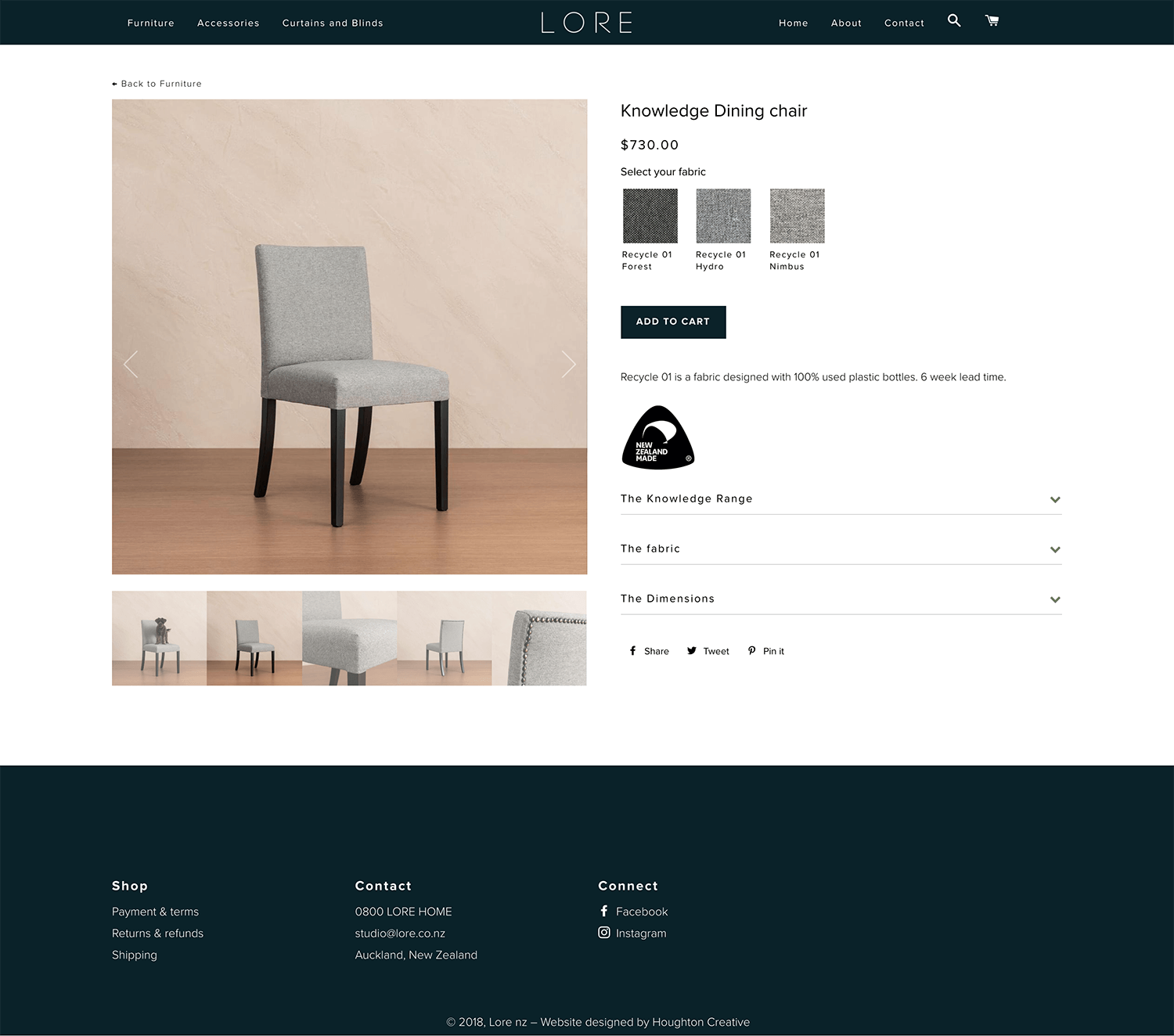 Lore product page