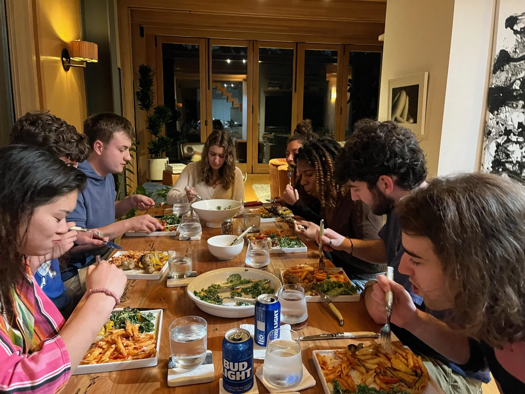  JAW eating at Miles’ house at the beginning of LA tour. Shoutout to Miles’ mom for whipping up the best chicken on the West Coast! 