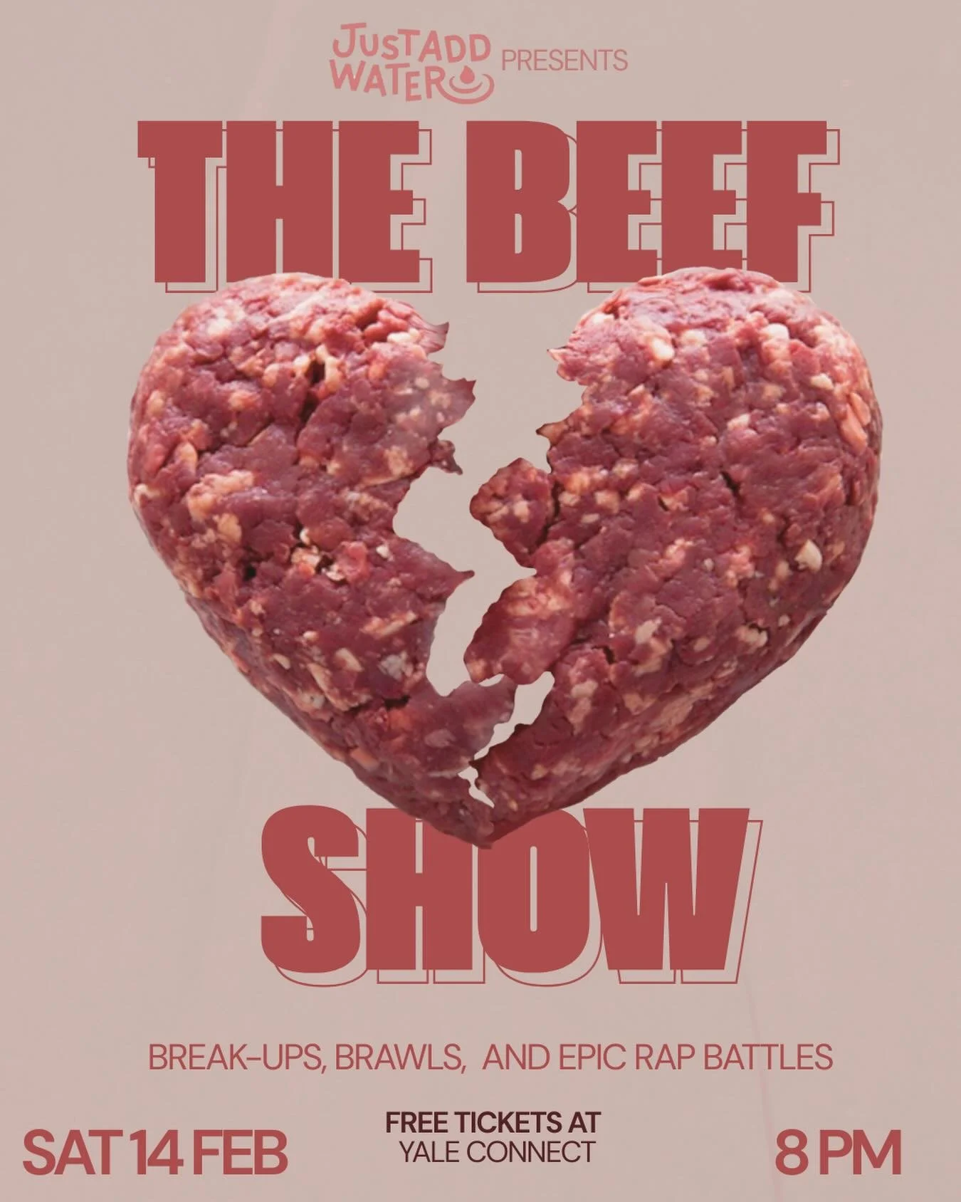 Get hype for THE BEEF SHOW! This Valentine&rsquo;s Day, come to JAW for break-ups, brawls, and epic rap battles.
&mdash;&mdash;&mdash; &mdash;&mdash;&mdash; &mdash;&mdash;&mdash;
💦 THE BEEF SHOW
🌊 Feb 14, 8 pm, LC-101
🎟️ Free Admission