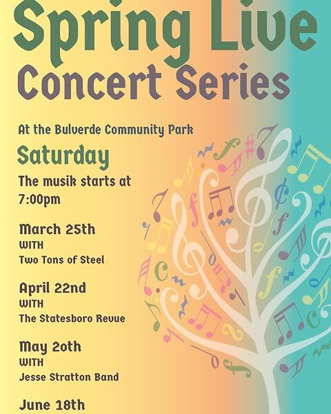 Come join us April 22nd for Bulverde Musik in the Park!