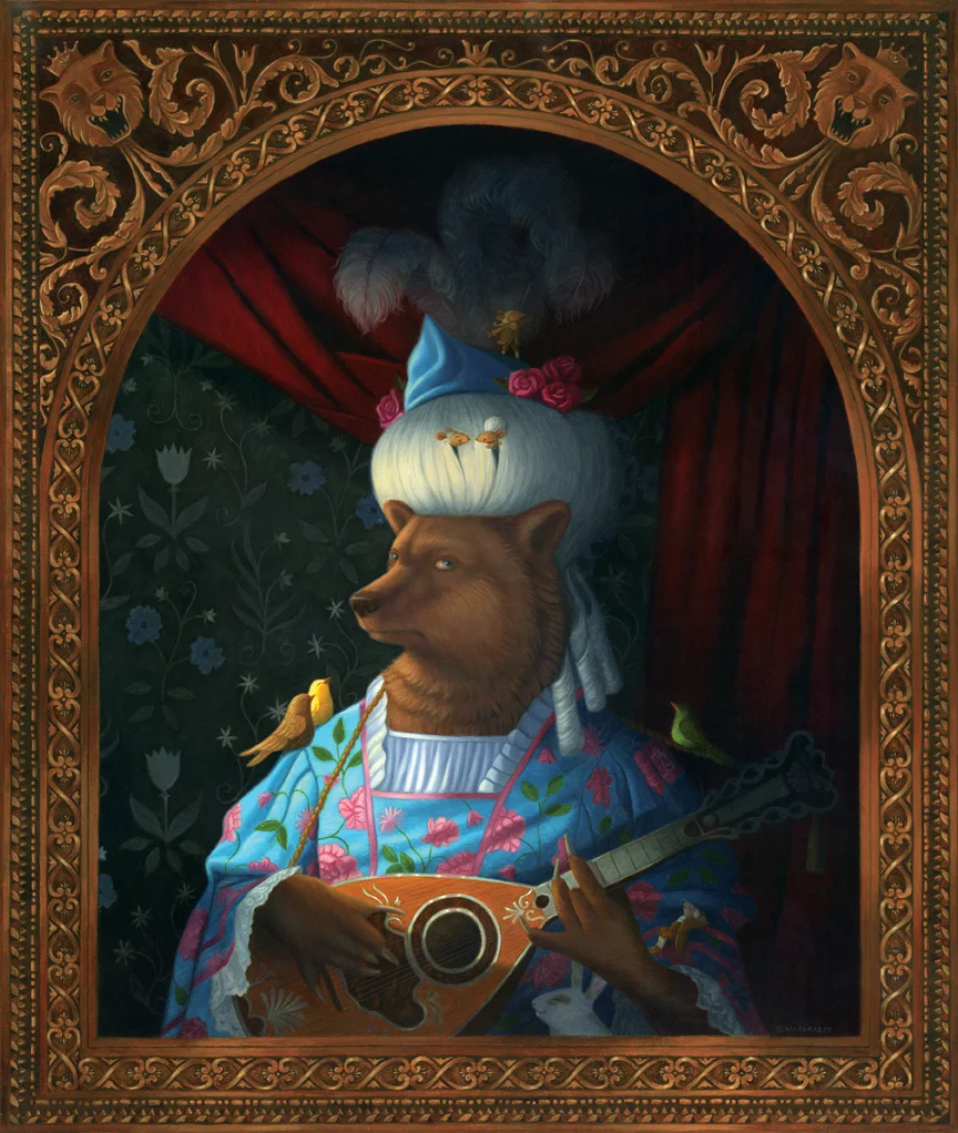     A private moment with Isabella is captured here, as she practices her music with spectators and critics.   This painting was part of the  Canton Museum of Art "Dream Worlds" Exhibit , 2016/17 and was published in  Infected by Art, Volume 3.  Oil on Panel (20"x24") Available for Sale, $2500 (framed) 