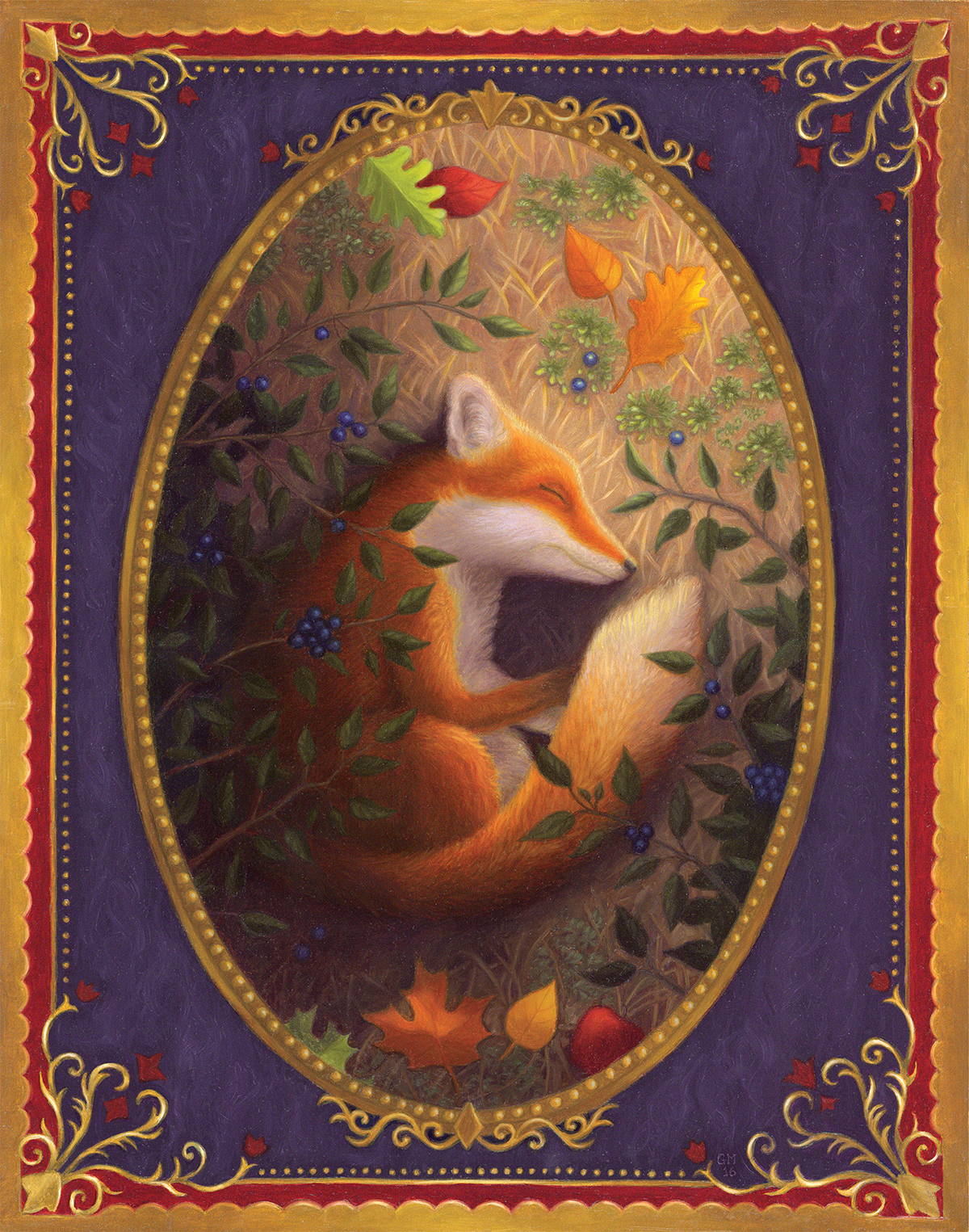    Just a quiet scene for a fox to dream...   This painting will be published this year in  Infected by Art, Volume 5 .   Oil on Panel (11"x14")   SOLD  