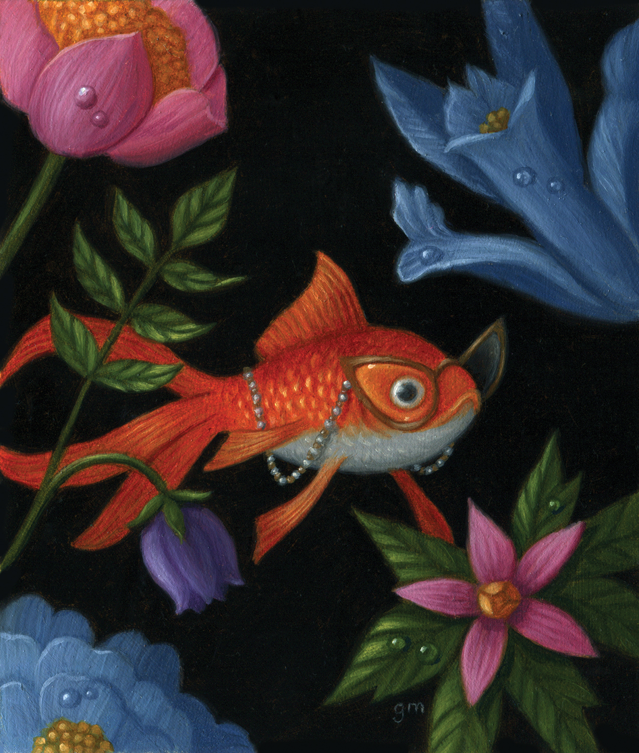  Fabulous Fiona  Oil on paper, 3.75”x4.25”  Wherever Fiona goes, she’s sure to make a stunning entrance.  Will be on view and available for sale at  Abend Gallery’s Animalia Show , August 10th - August 31st 2019.    SOLD  