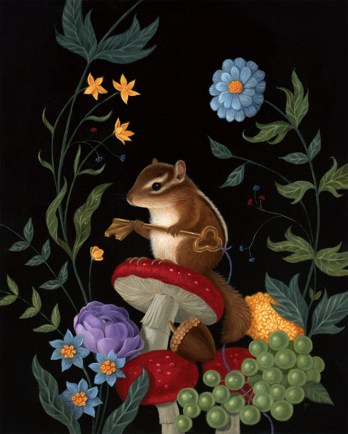  “The Littlest Sentinel” (Oil on panel, 8” x 10”  )  A guardian though small, should nevertheless be prepared for all.  Now on view at my solo show, “Enchantment,” at  Haven Gallery  in Northport, NY (October 24th- November 28th 2020)   SOLD  