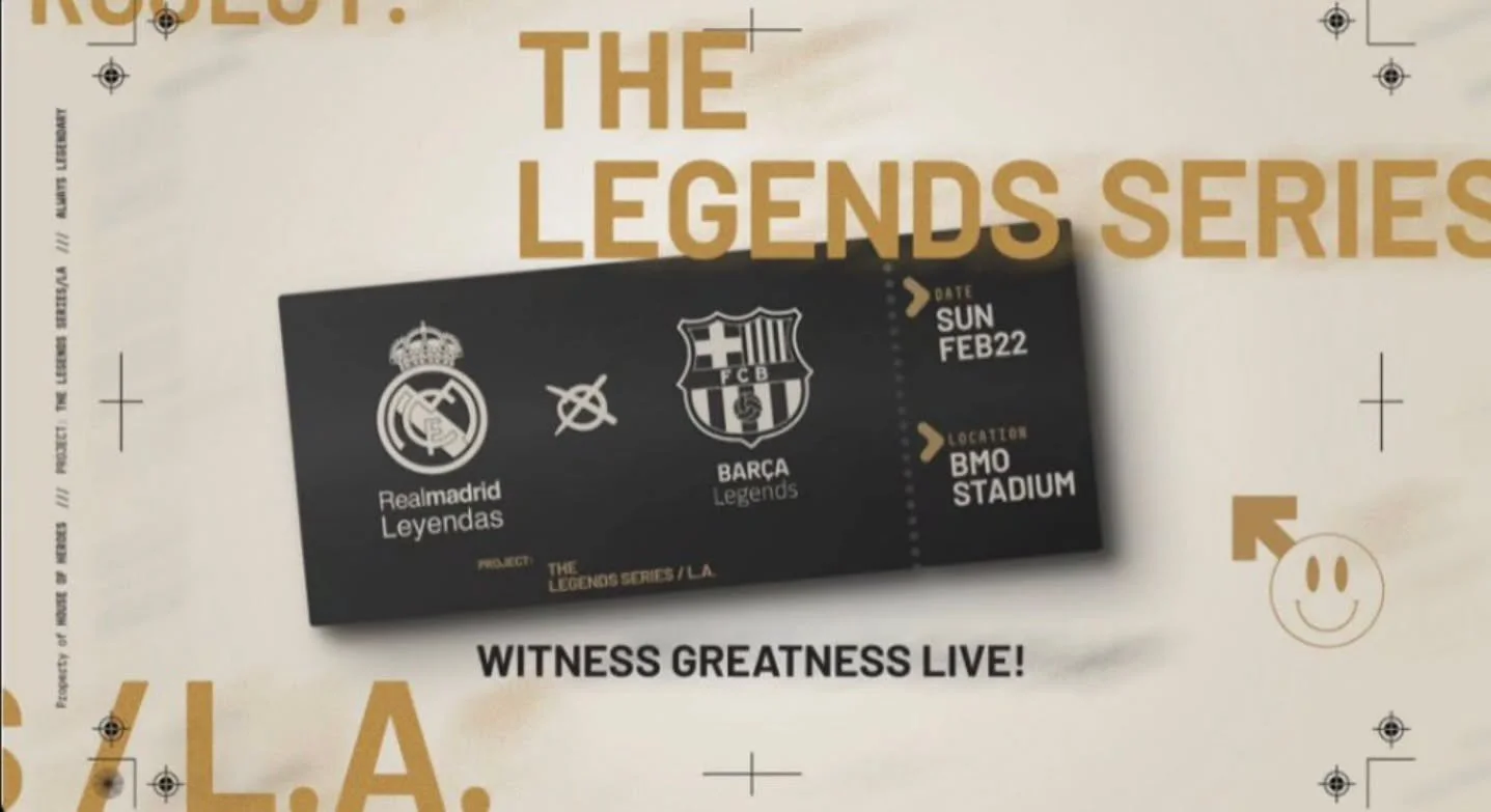 IMPORTANT ANNOUNCEMENT 

Bay Area Cul&eacute;s, 
Join us for El Cl&aacute;sico Lengends Series in LA! 
🔵🔴🔵🔴

On February 22, 2026 at BMO Stadium (Los Angeles), Bar&ccedil;a Legends take on Real Madrid Legends, and the California penyas are going 