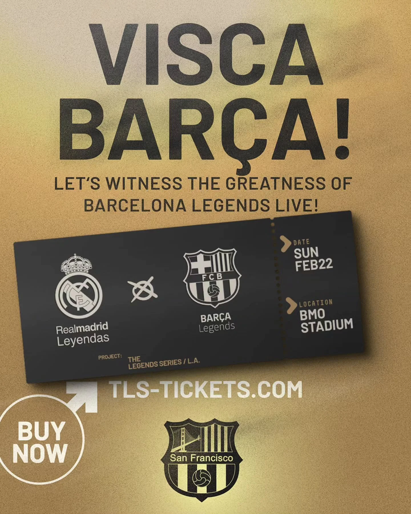 F&uacute;tbol brings us together. Legends inspire us.
 
Our icons are coming to Los Angeles and the spirit of the Camp Nou is coming with them.
February 22. BMO Stadium. Be there. 
Visca Bar&ccedil;a.
 @wearehouseofheroes

#AlwaysLegendary #TheLegend