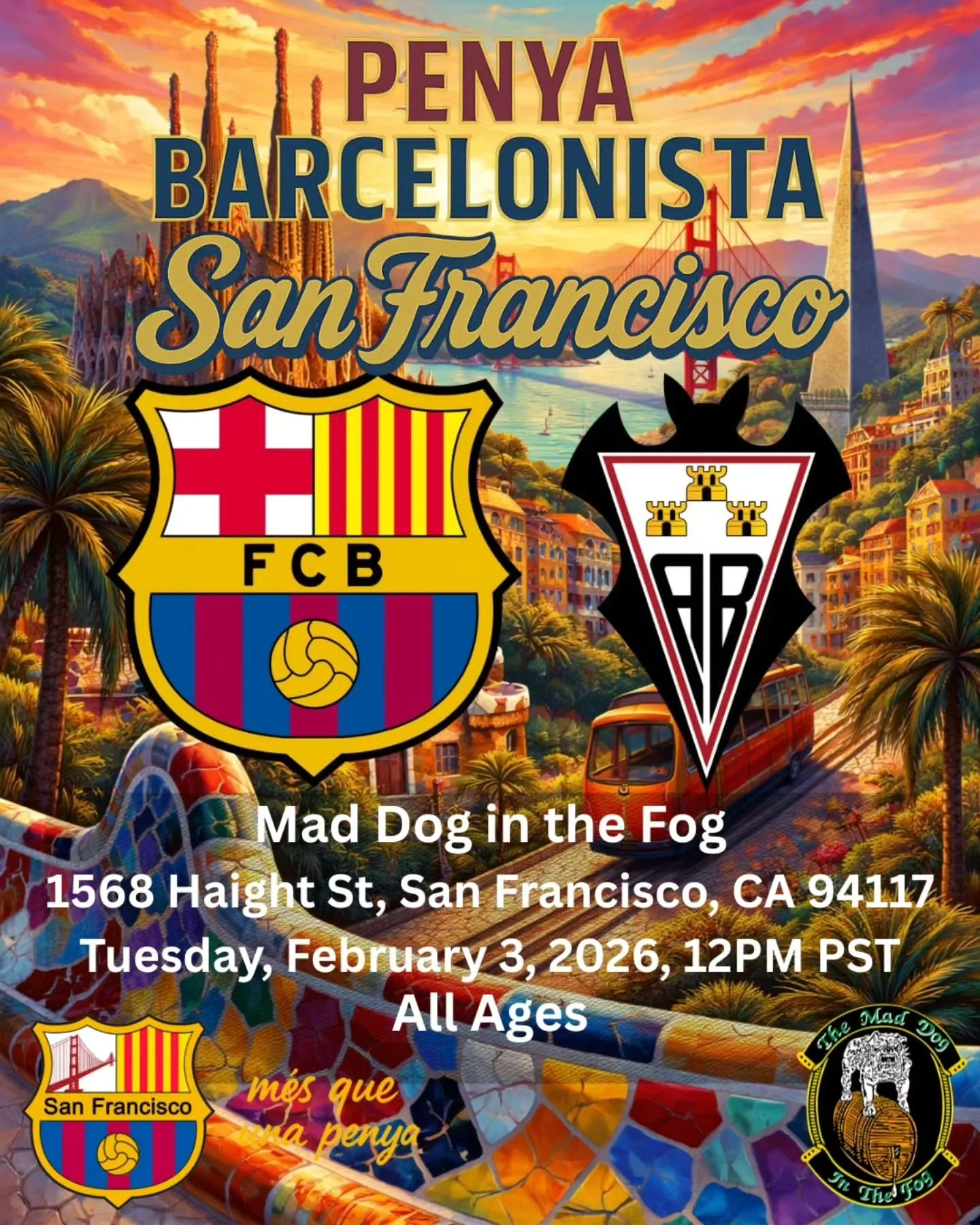 Bay Area Cul&eacute;s, 🔵🔴 🌉

Copa del Rey quarterfinals are here! 🏆

It&rsquo;s knockout football as FC Barcelona takes on Albacete, and every match matters when there&rsquo;s silverware on the line!!! 

FC Barcelona vs Albacete

Come through, we