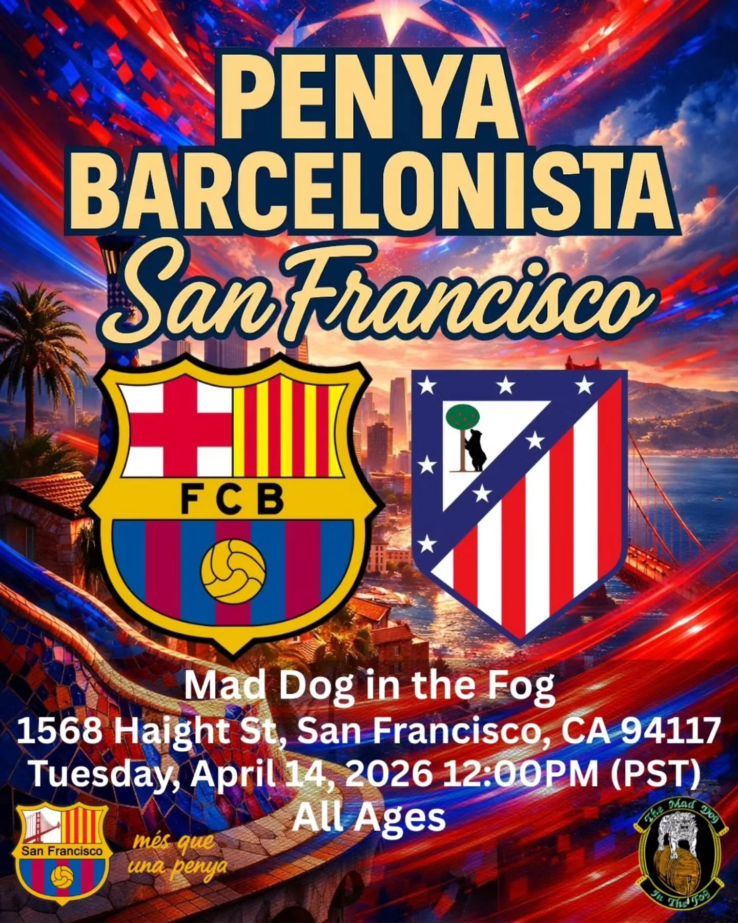 Bay Area Cul&eacute;s 🔵🔴🌉

​They say it&rsquo;s impossible. They say a 2-0 deficit is too much. They clearly don&rsquo;t know this club. 💪🏼💪🏼

​Tuesday is about the REMUNTADA. We are heading to Madrid to take back what is ours. With key defens