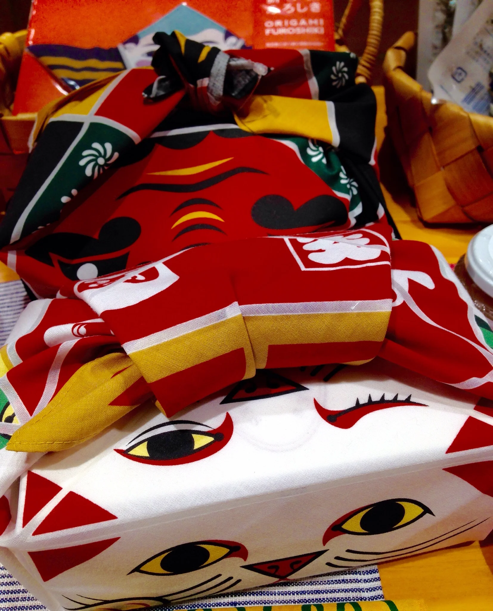 Colourful tenugui clothes!