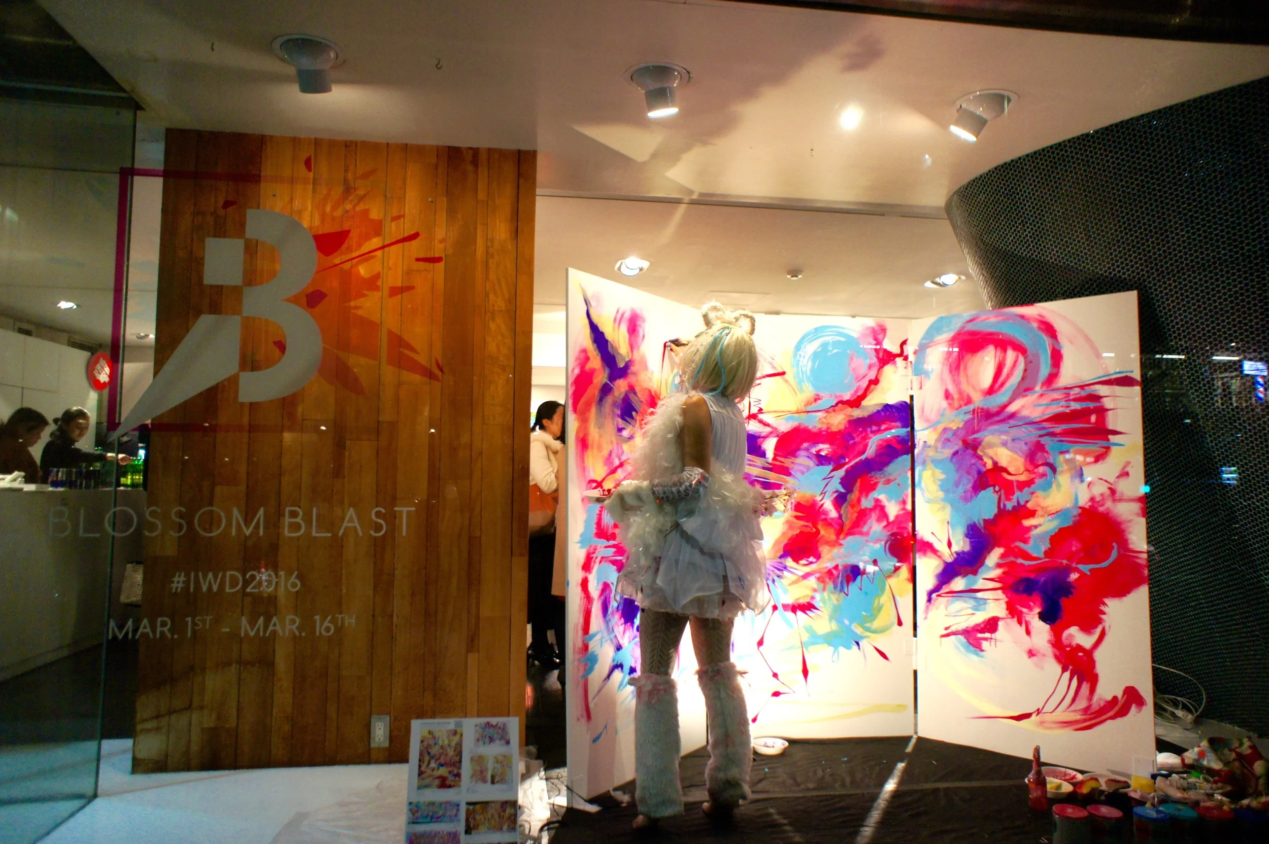 Live Painter Gerutama doing her piece for the event