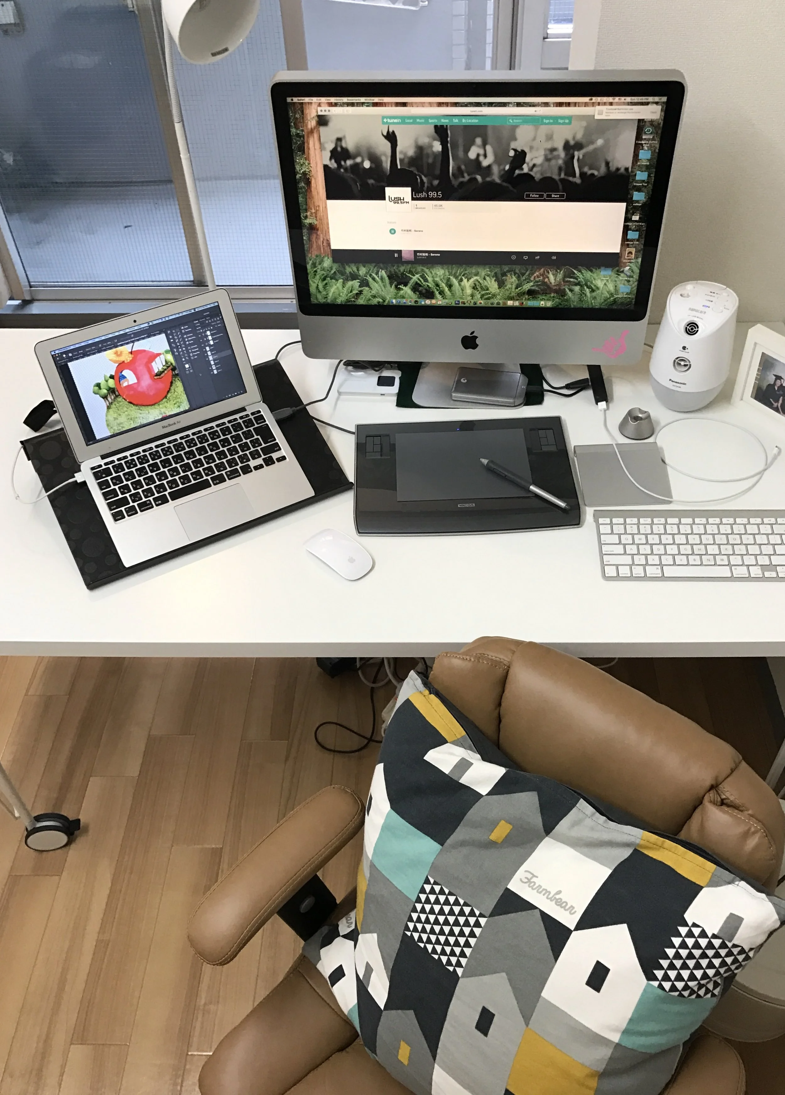 Gadgets on my desk, kept minimal.