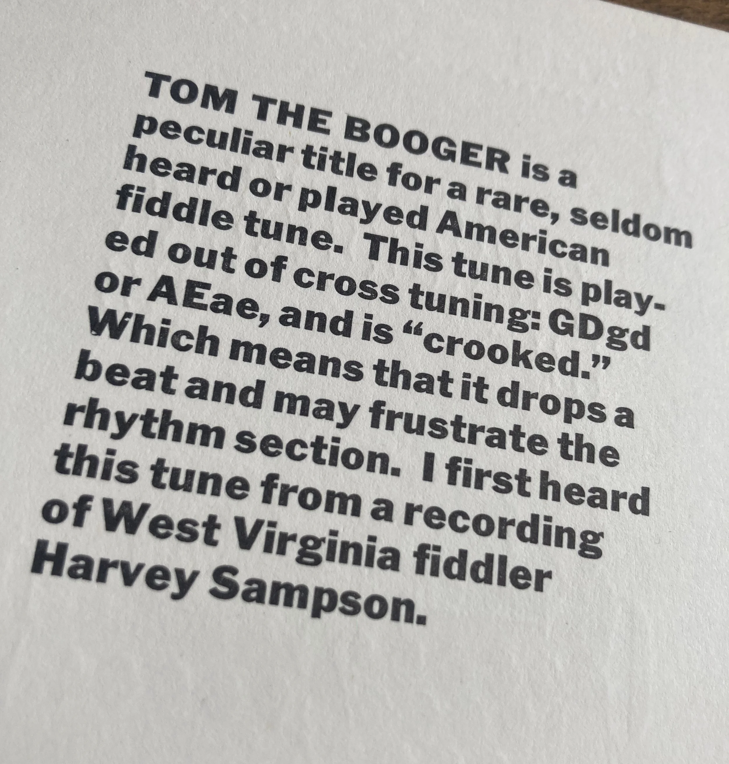 Tom the Booger Tune Notes in Foundry Franklin Gothic.jpg
