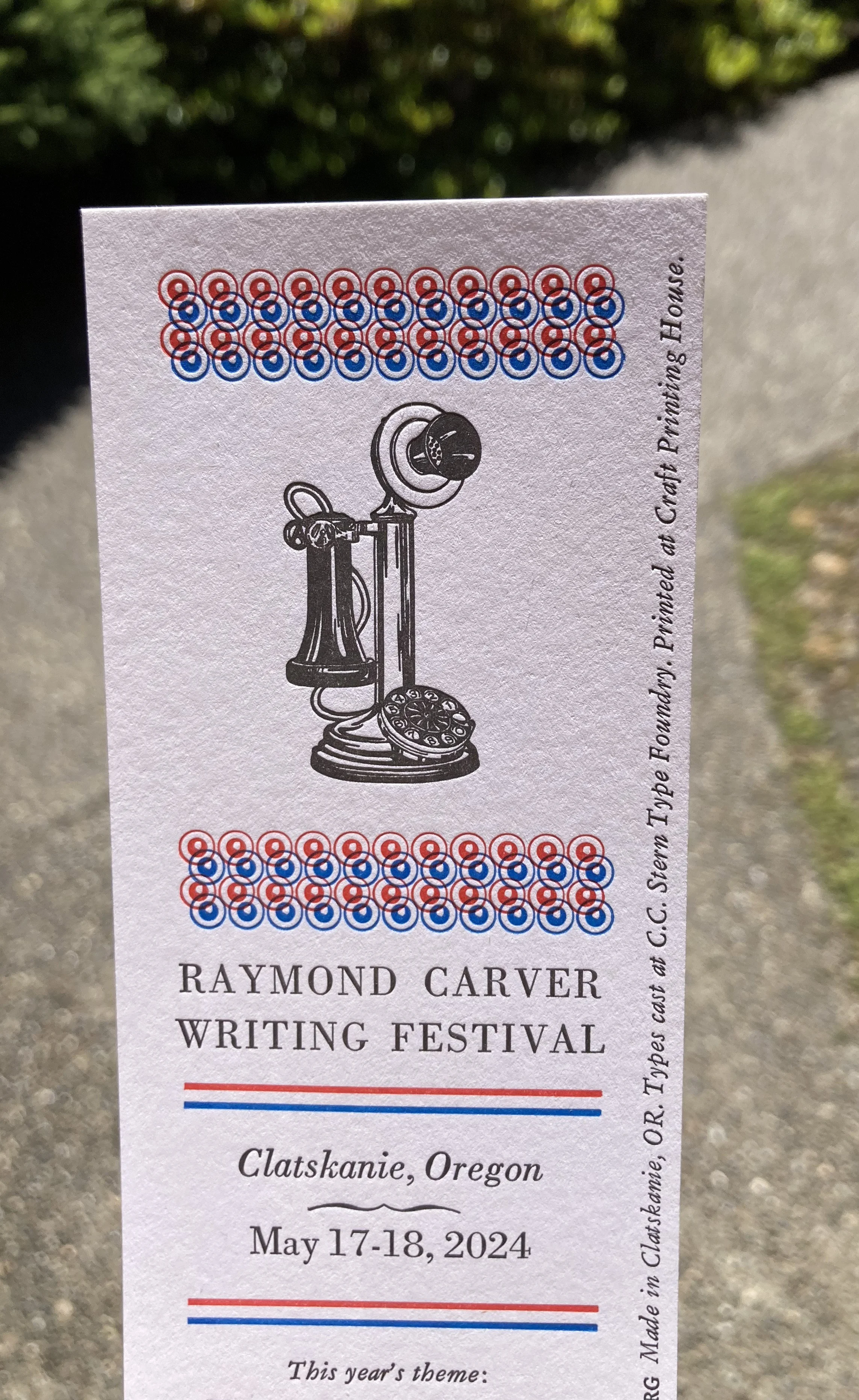 Clatskanie Raymond Carver Writing Festival 2024 Bookmark 2.jpg