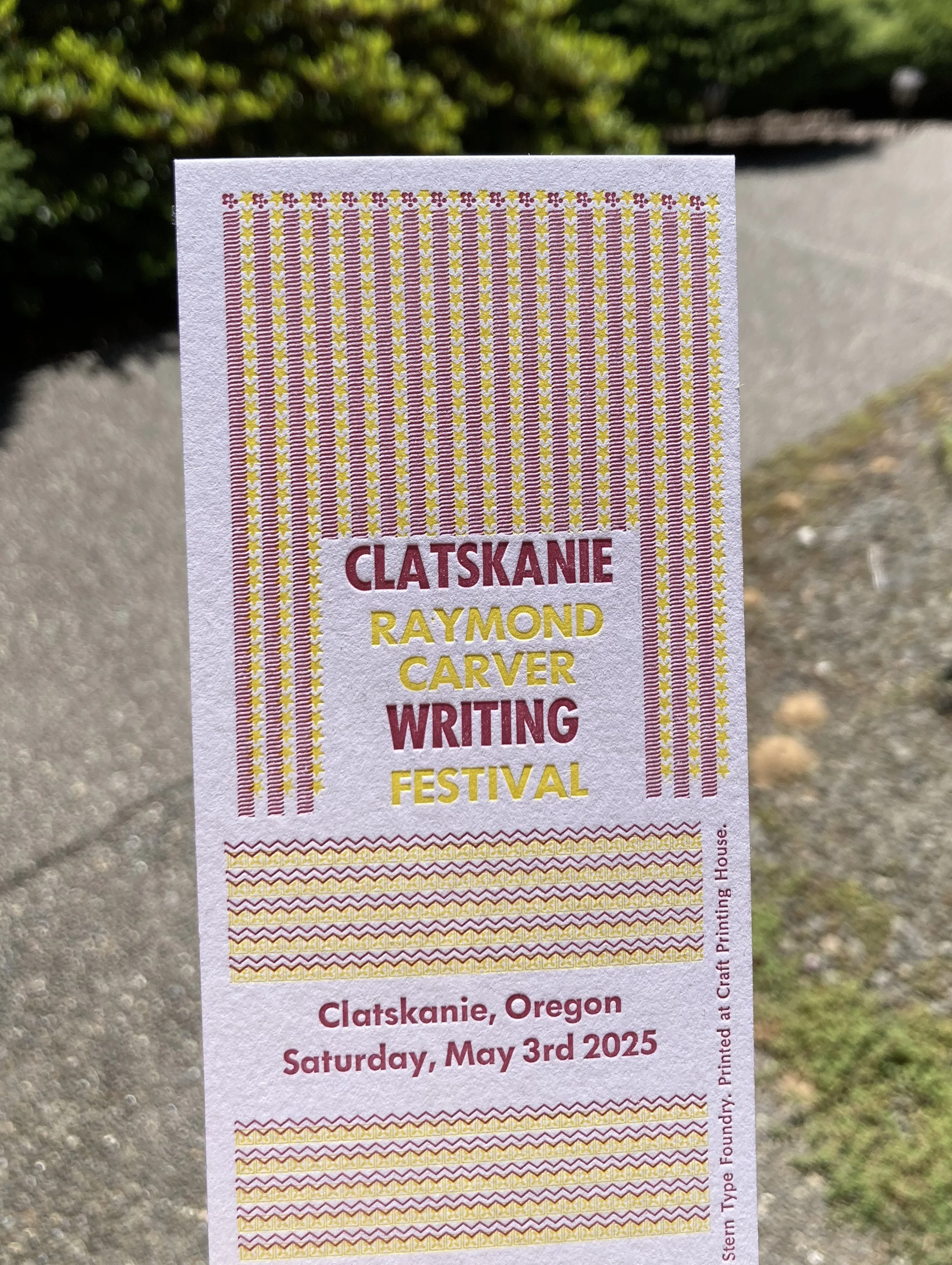 Clatskanie Raymond Carver Writing Festival 2025 Bookmark 2.jpg